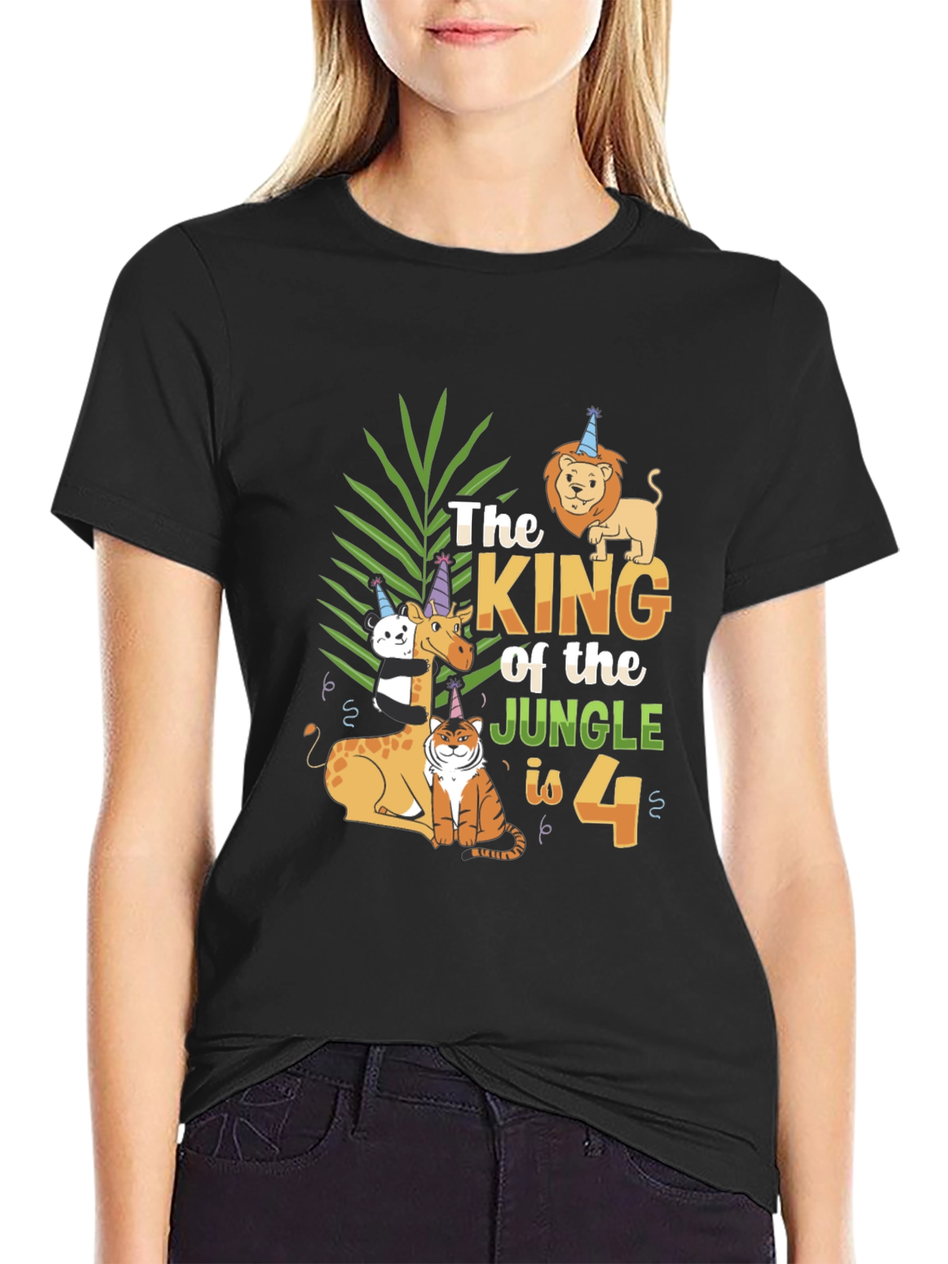 King of the Jungle 4th Birthday T-Shirt