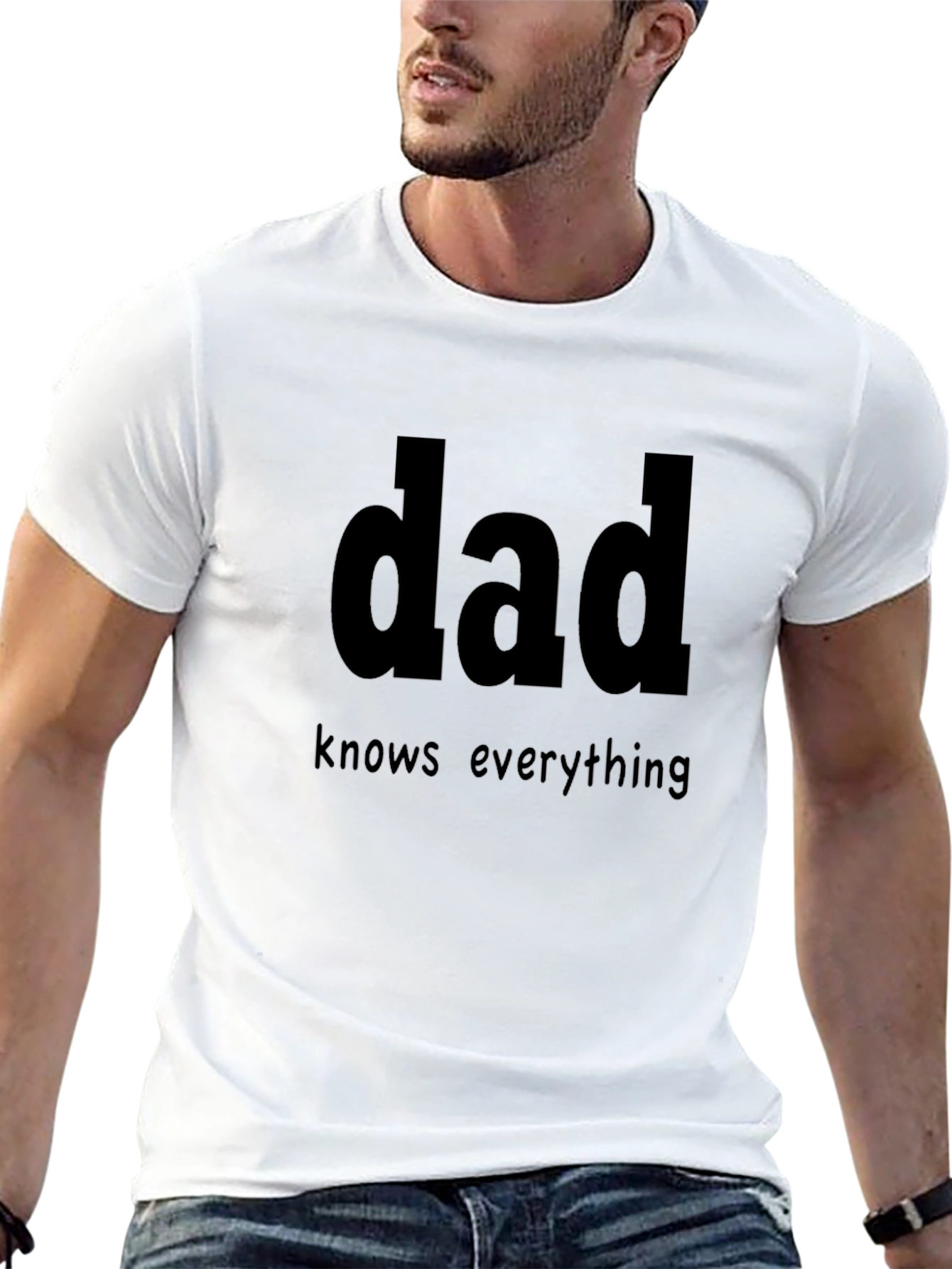 Dad Knows Everything Black T-Shirt