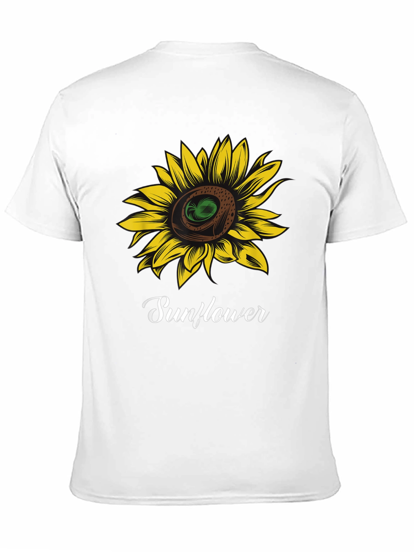 Sunflower Graphic T-Shirt - Stylish Black Tee