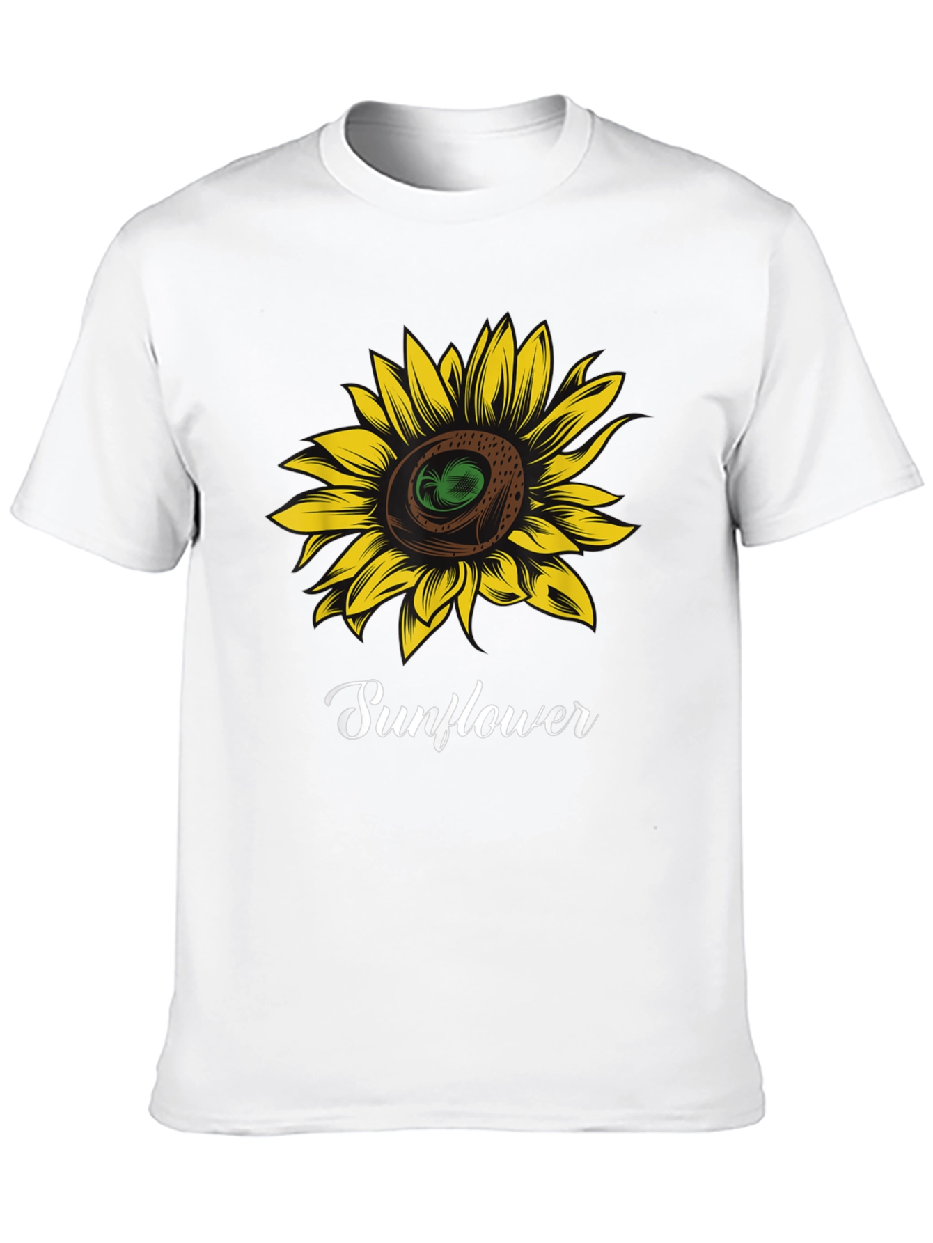 Sunflower Graphic T-Shirt - Stylish Black Tee