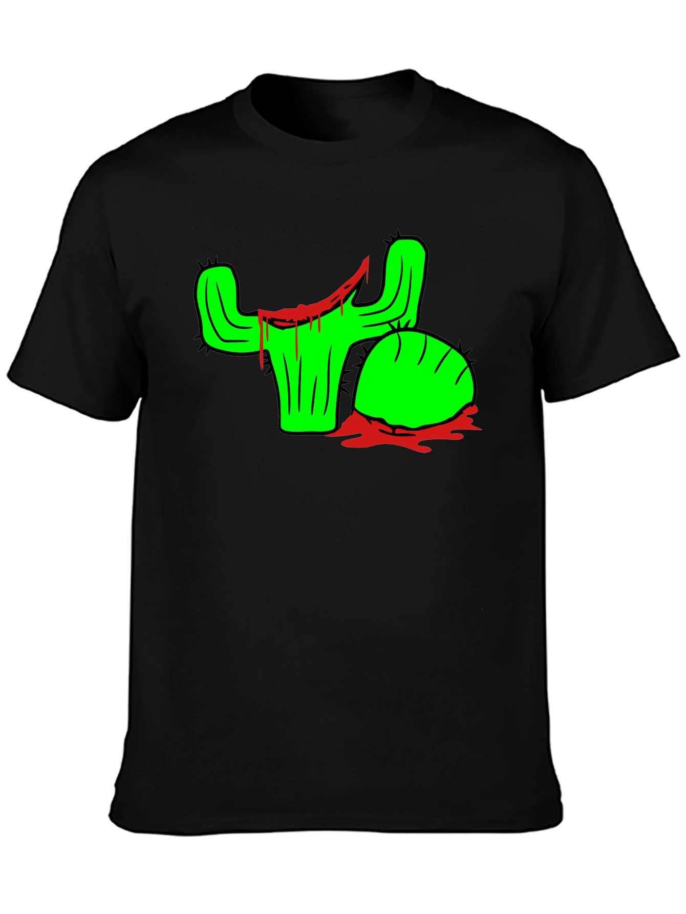 Cactus Drip Graphic Tee - Edgy & Unique