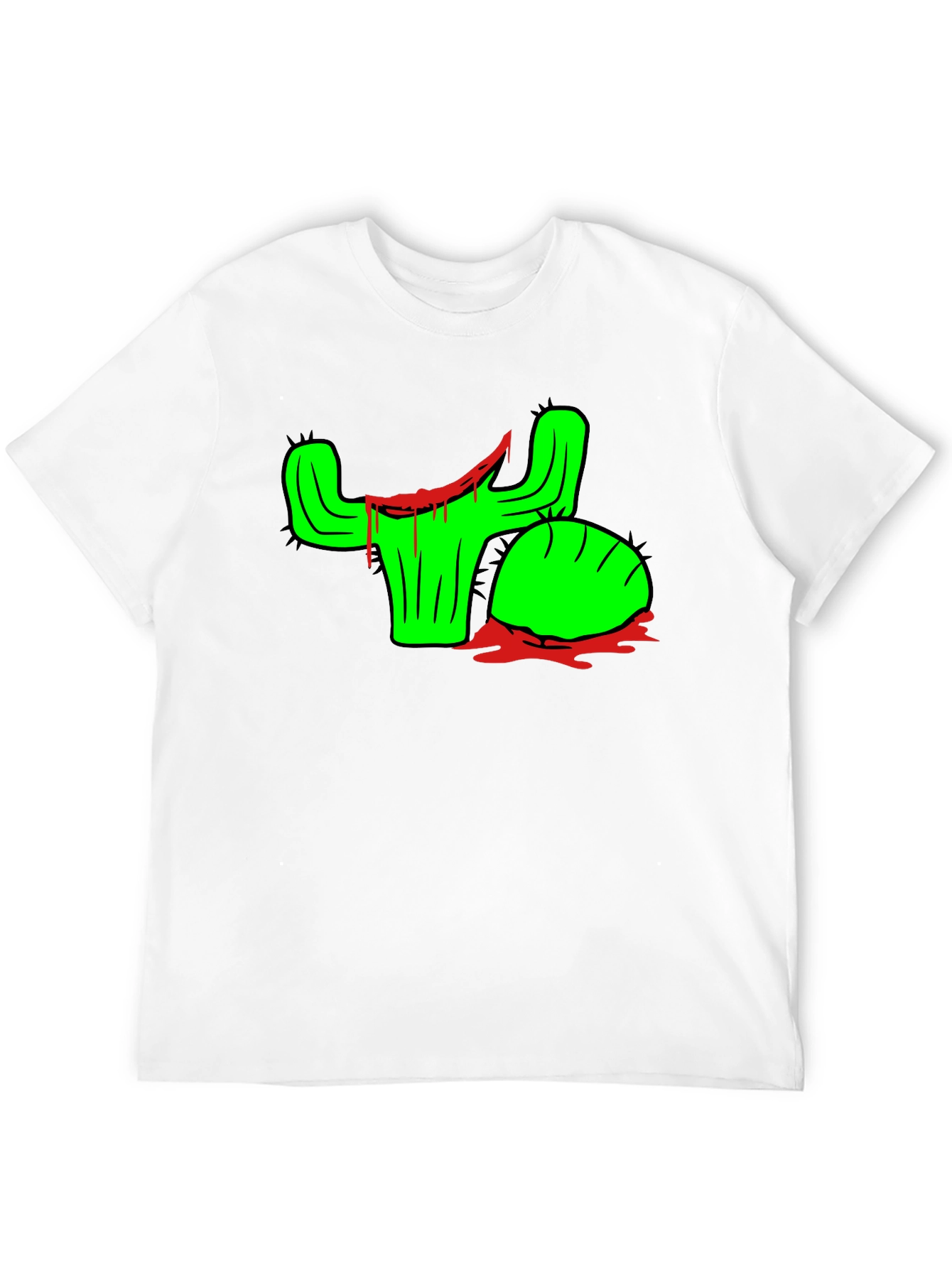 Cactus Drip Graphic Tee - Edgy & Unique