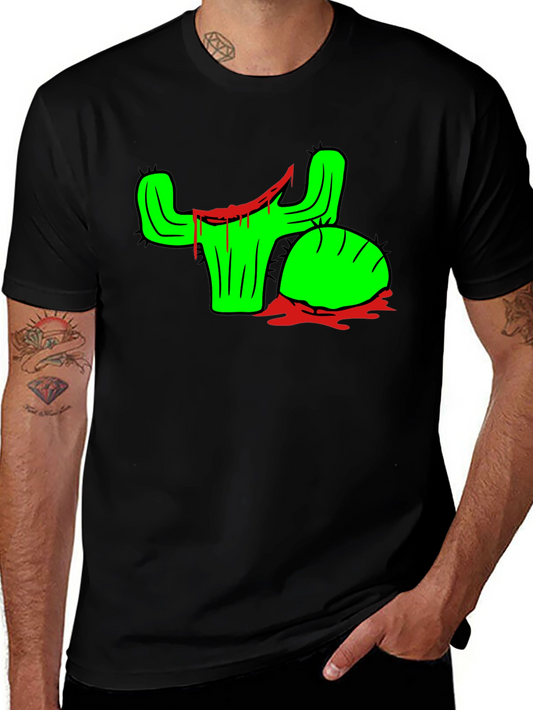Cactus Drip Graphic Tee - Edgy & Unique