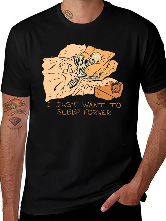 Sleep Forever T-Shirt - Skeleton Graphic Tee