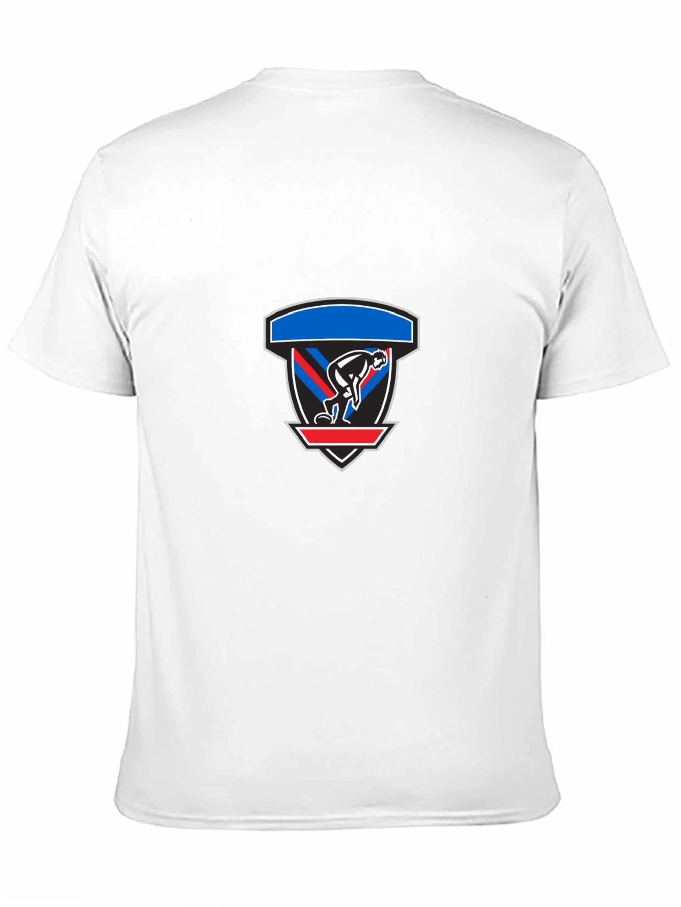 Black Graphic Tee: Abstract Shield Design