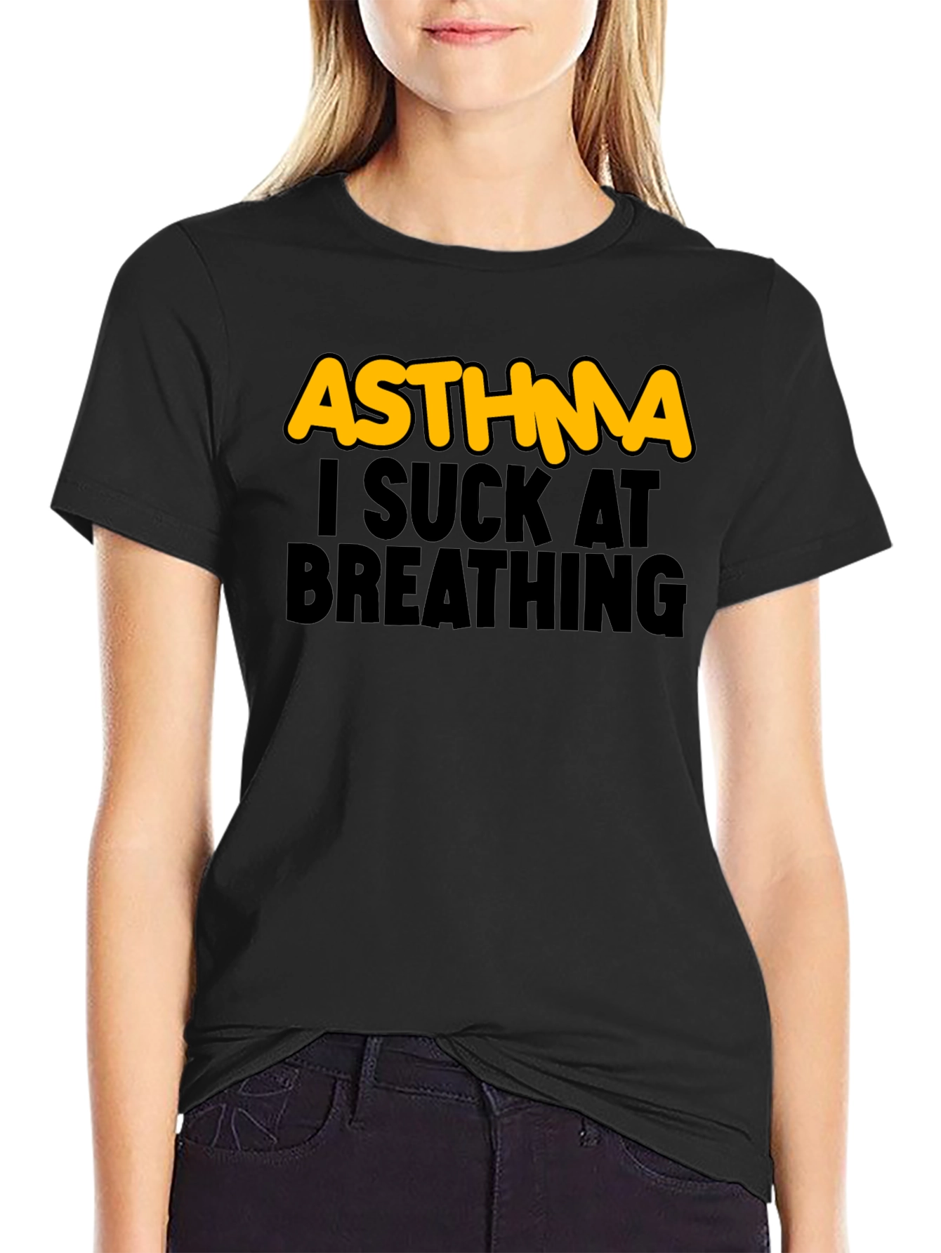 Asthma I Suck At Breathing Graphic T-Shirt