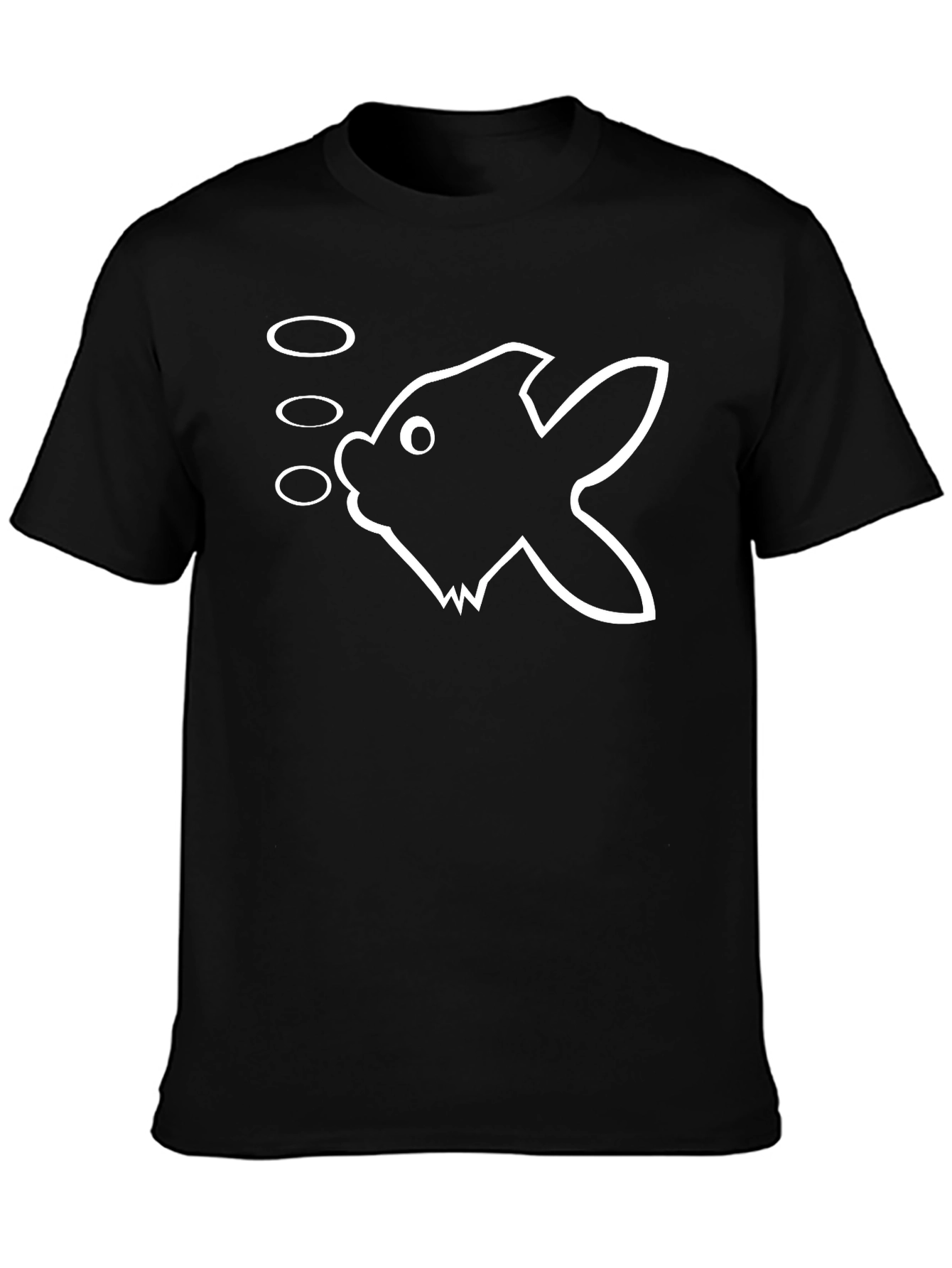 Fish Graphic Black T-Shirt