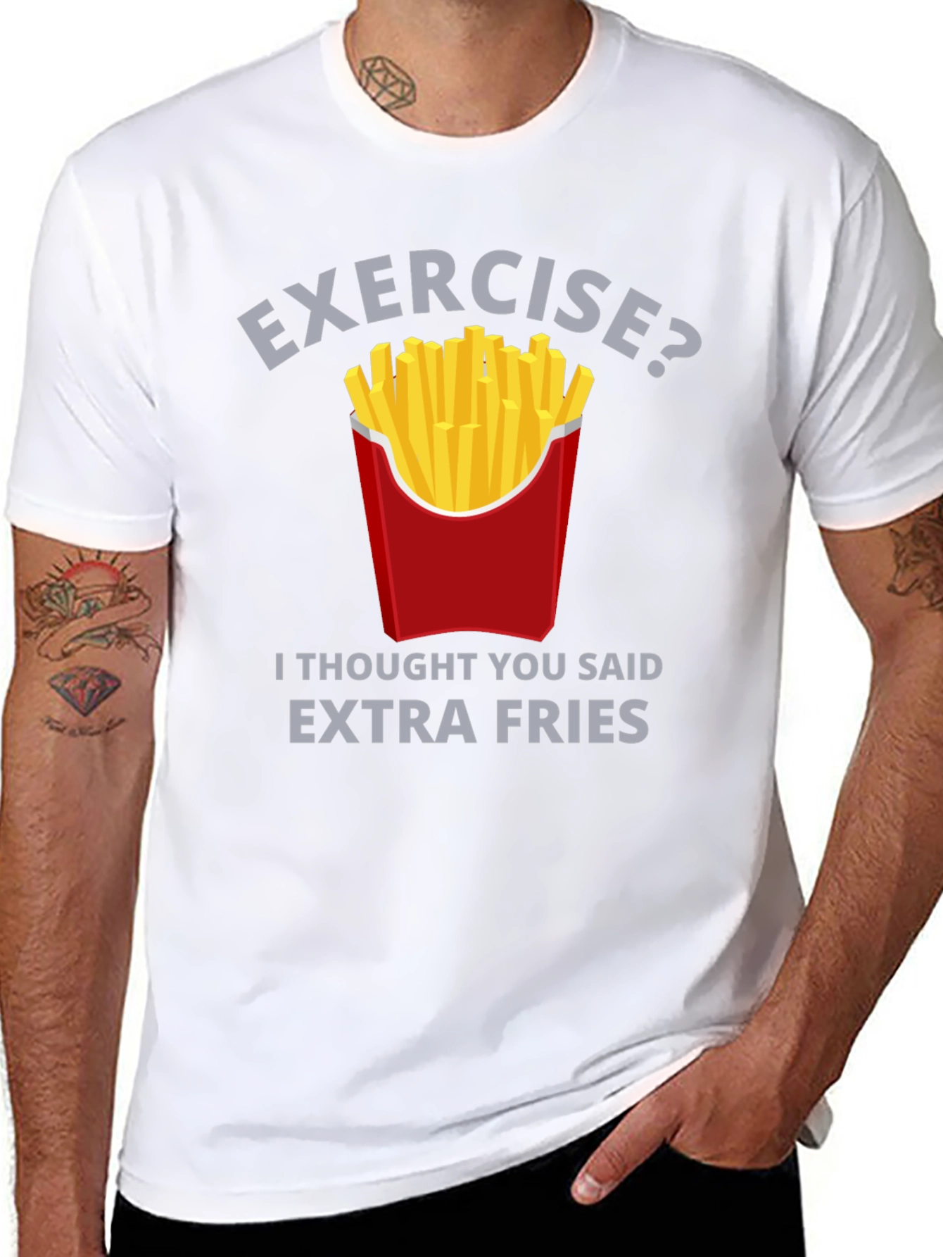 Exercise? Extra Fries T-Shirt