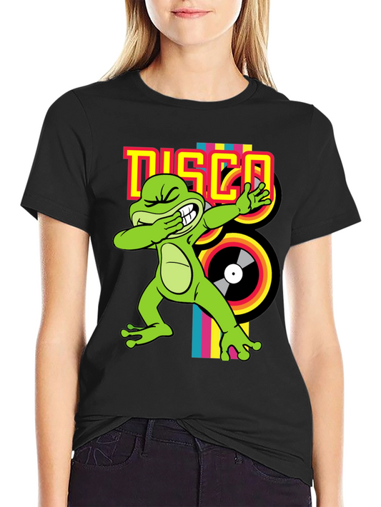 Disco Frog Graphic Tee - Groovy Style!