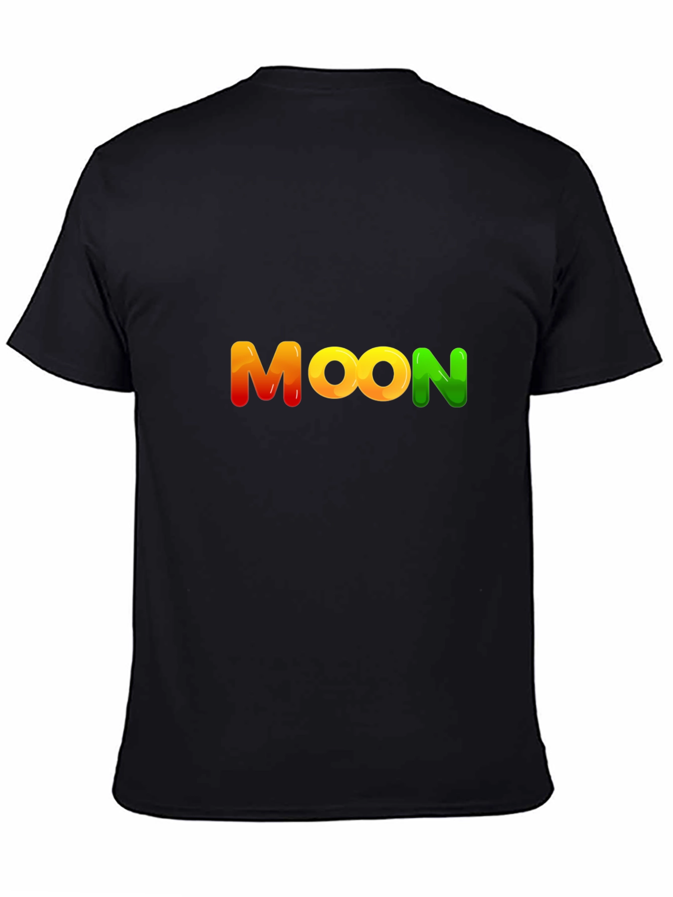 Moon Graphic Black Cotton T-Shirt