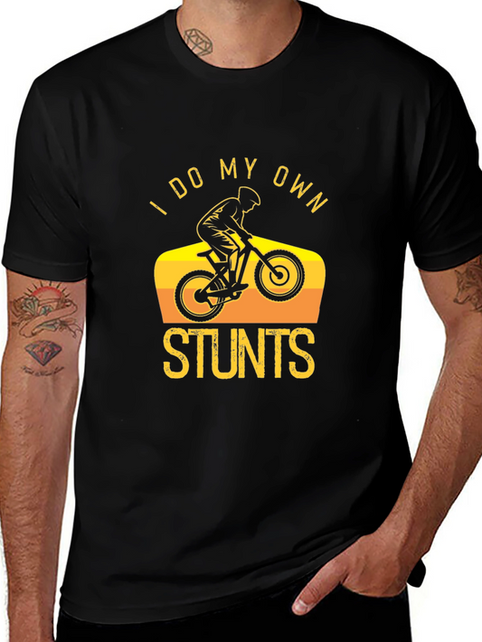 I Do My Own Stunts Black T-Shirt