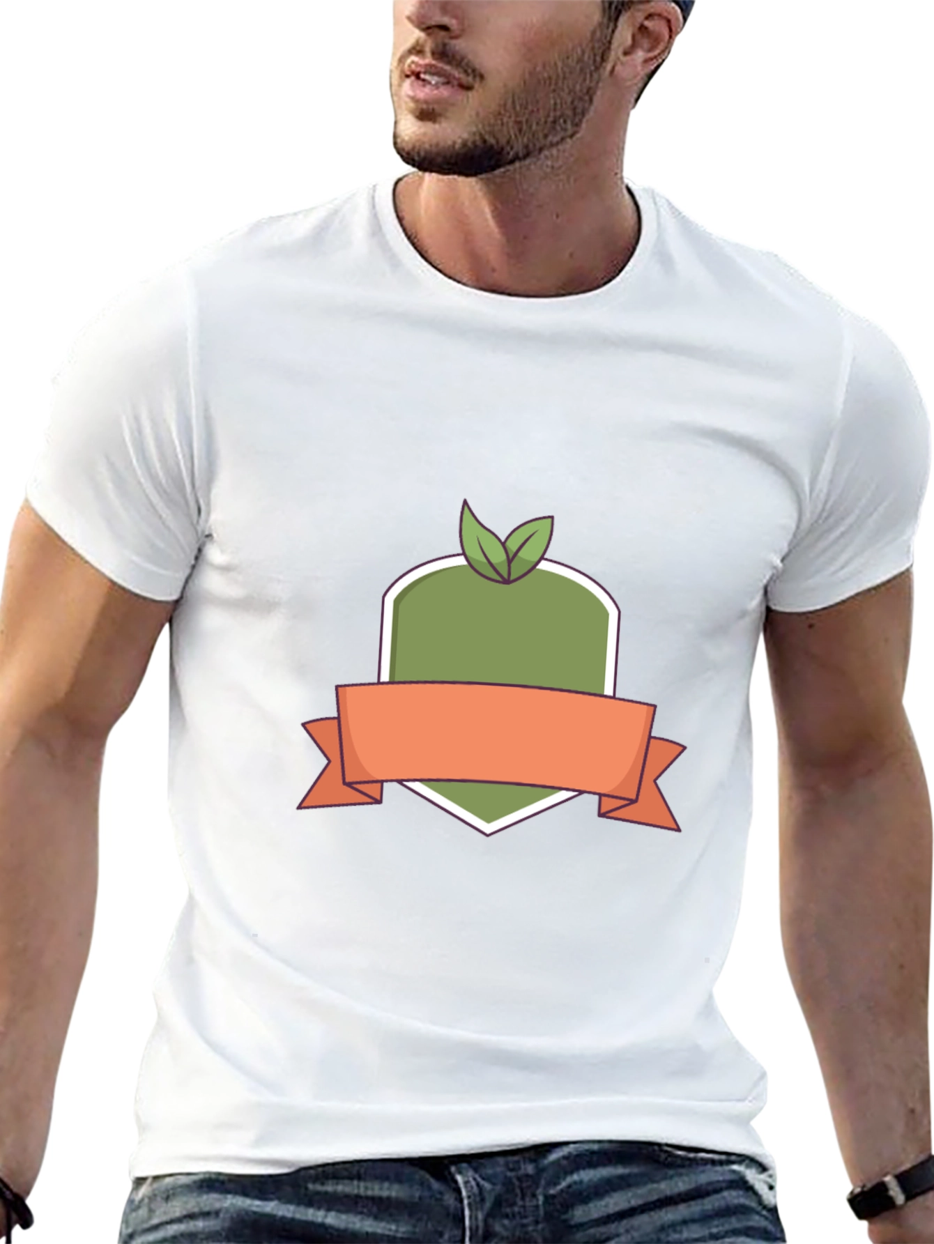Organic Badge Black T-Shirt - Stylish Casual Wear