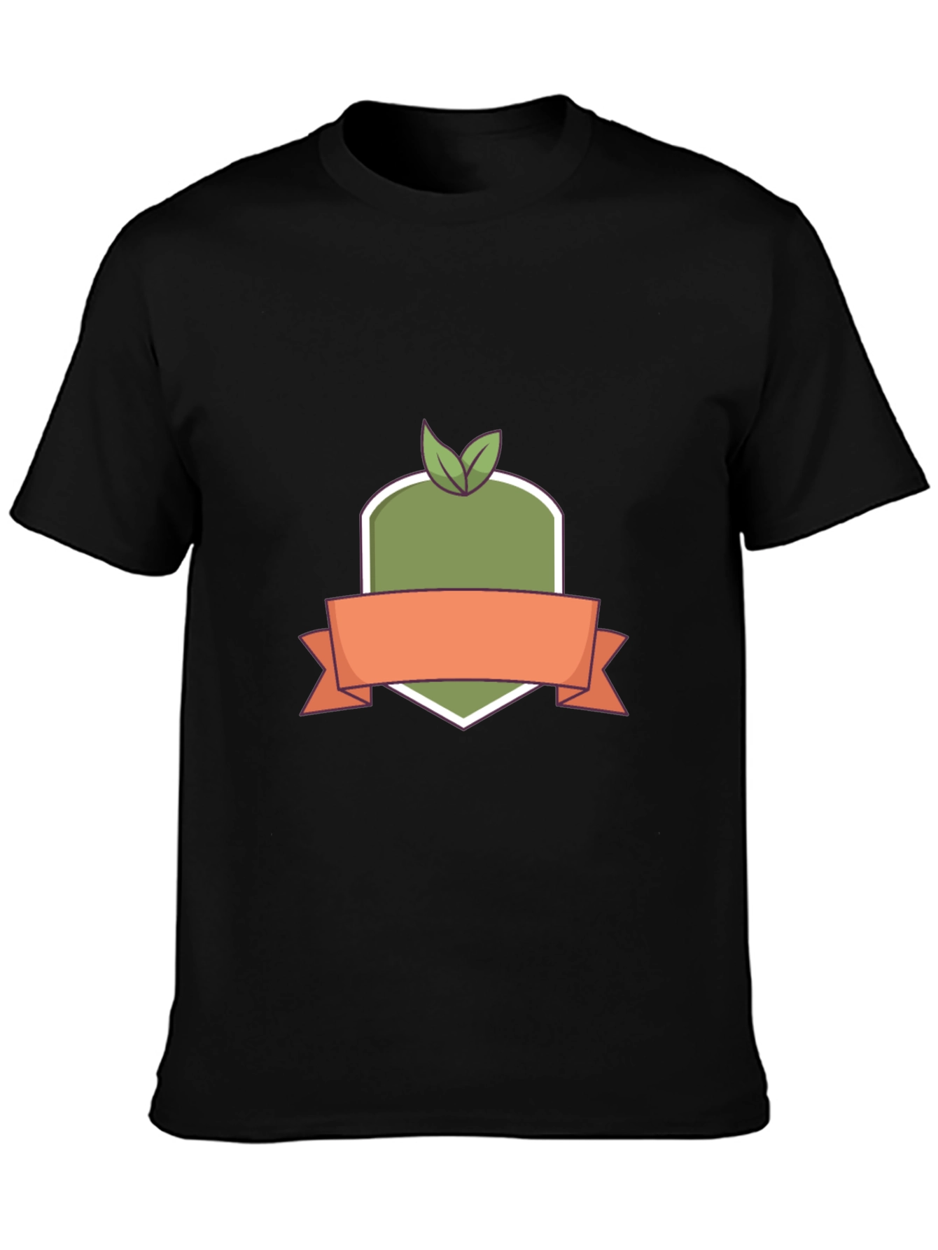 Organic Badge Black T-Shirt - Stylish Casual Wear