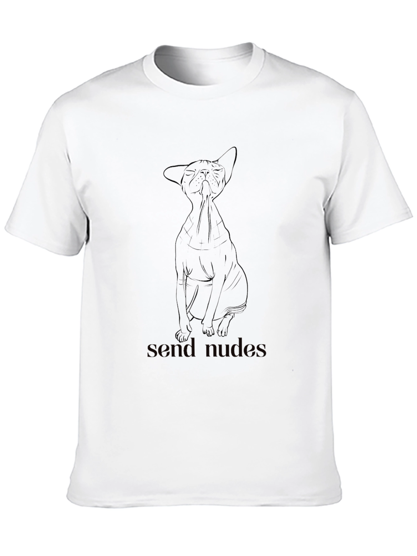 Black T-Shirt with Cat Graphic