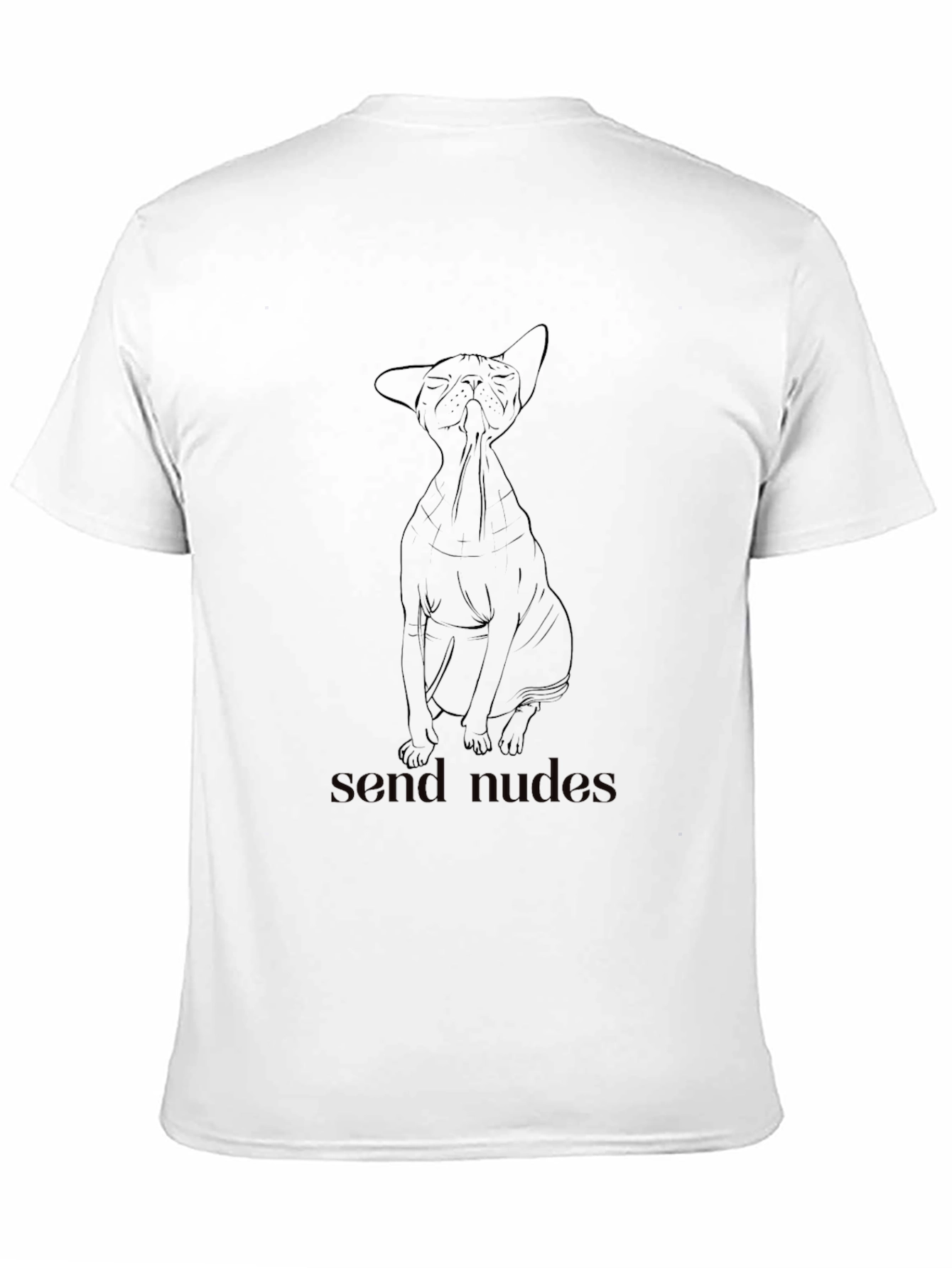 Black T-Shirt with Cat Graphic