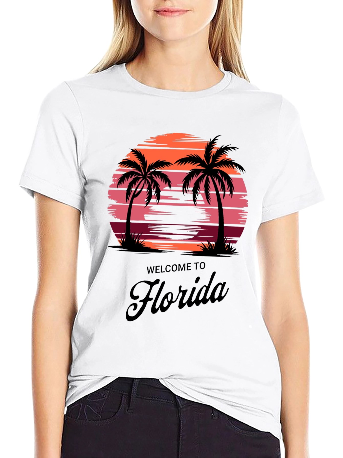 Florida Sunset Palm Tee - Vacation Vibes T-Shirt