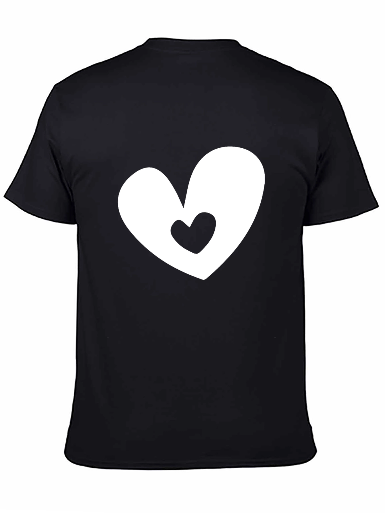 Heart Within Heart Black Tee