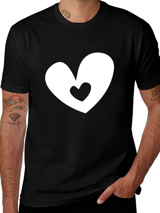 Heart Within Heart Black Tee