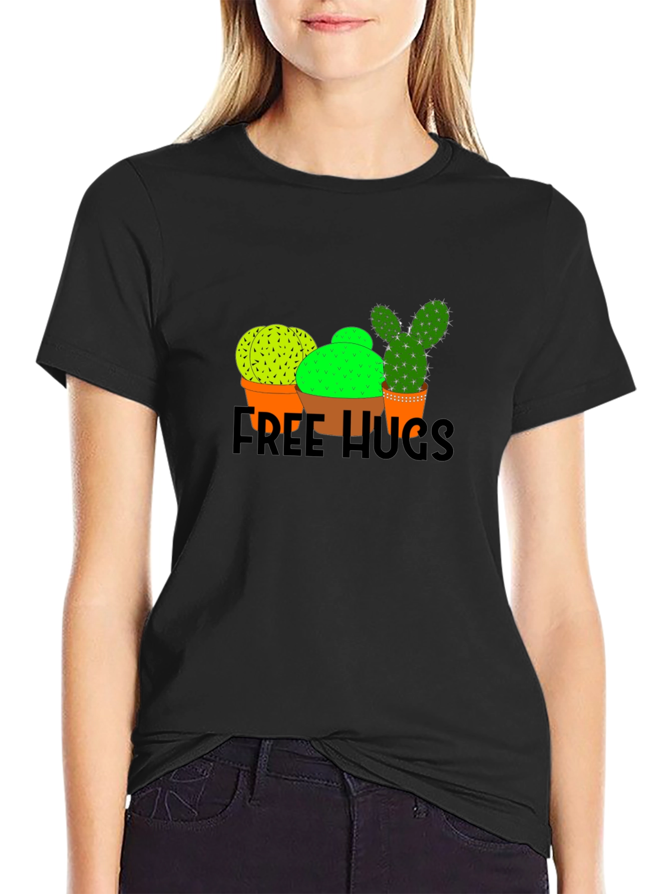 Cactus Free Hugs Graphic T-Shirt