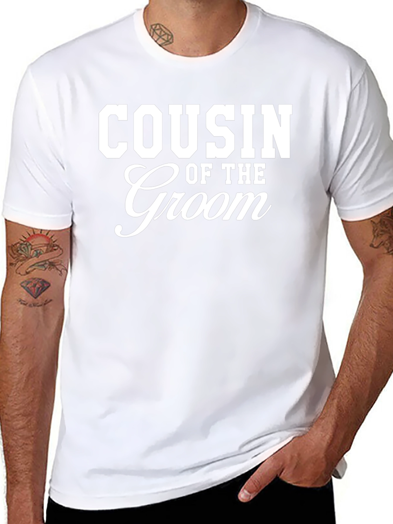 Cousin of the Groom Black T-Shirt