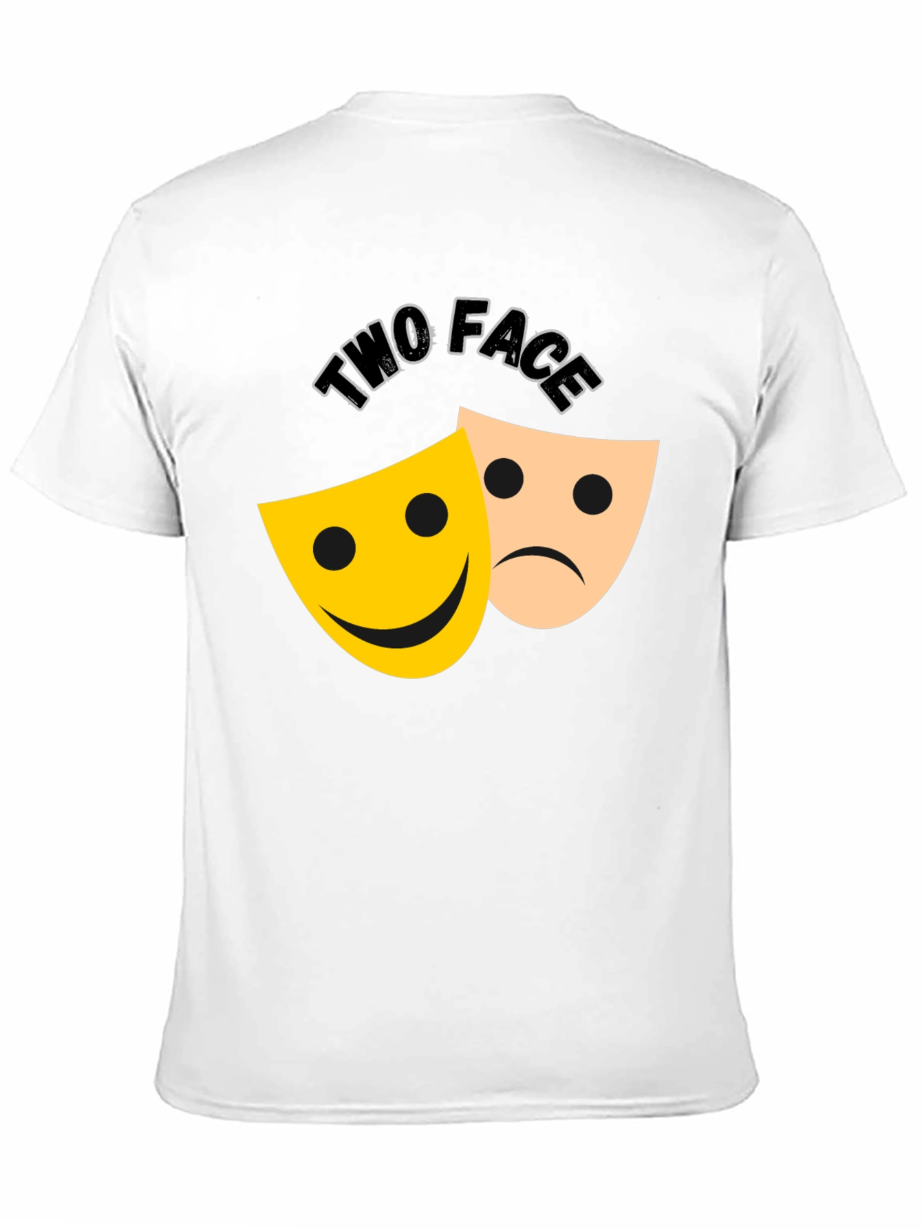 Two Face Graphic Tee - Black