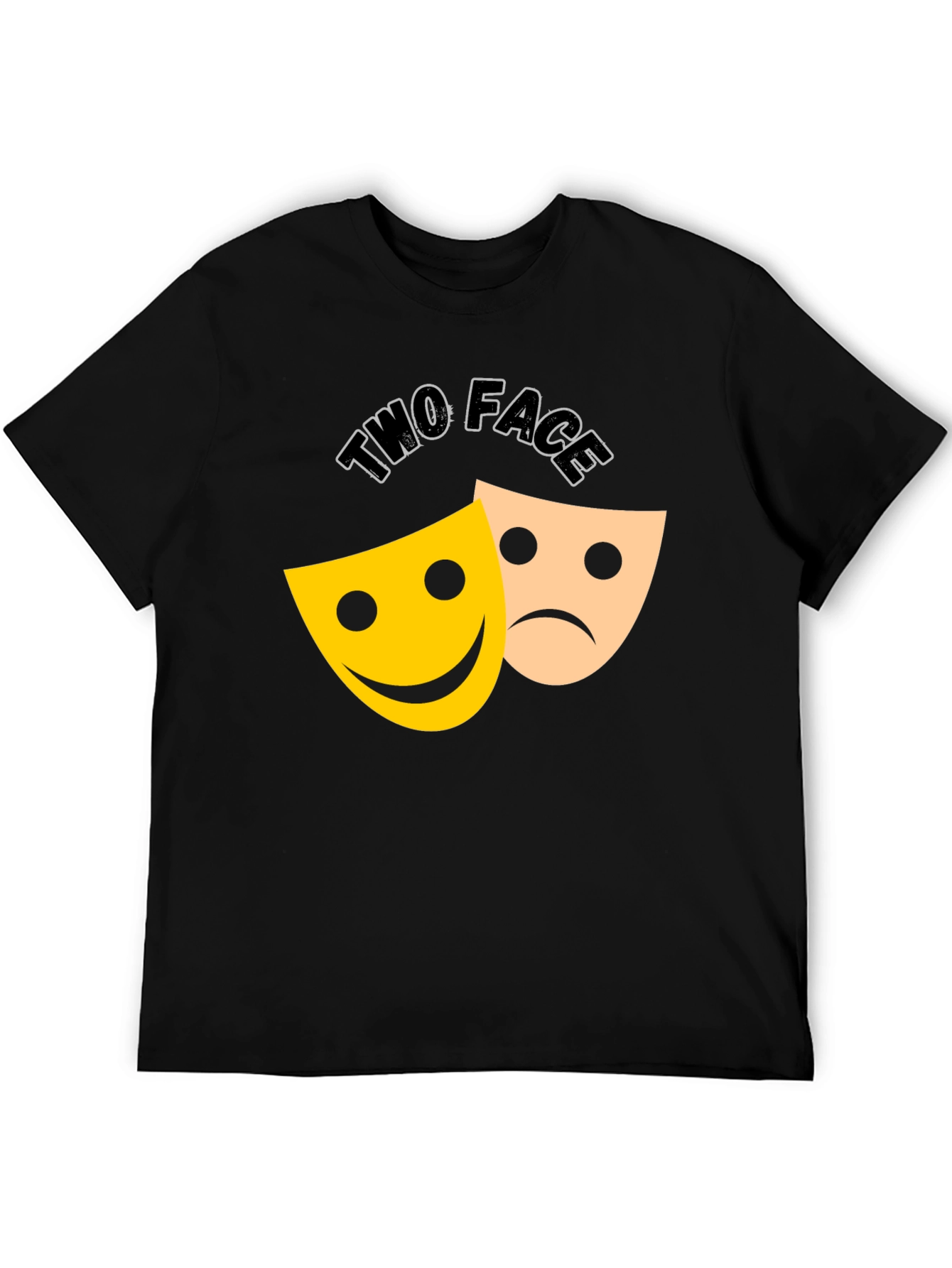 Two Face Graphic Tee - Black