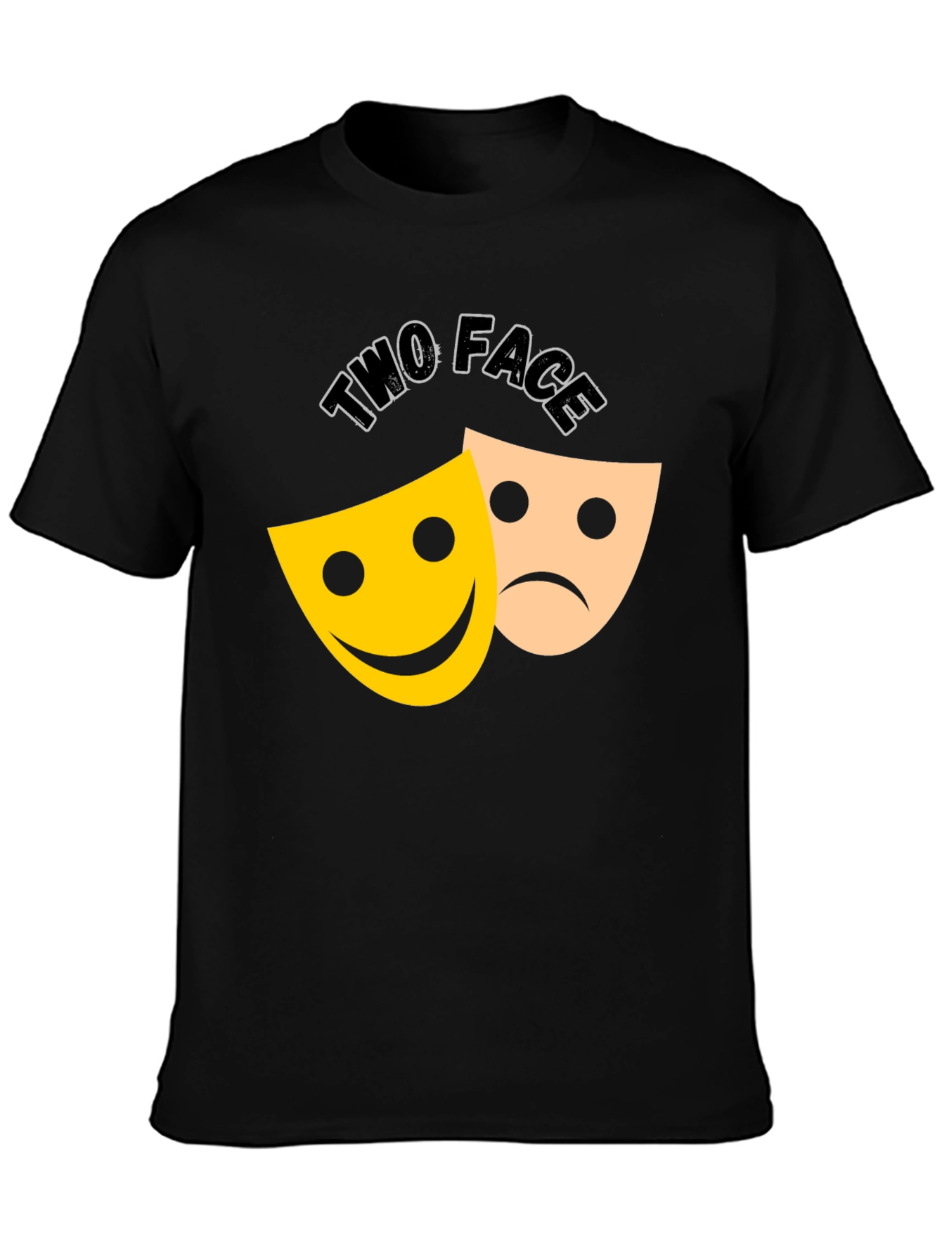 Two Face Graphic Tee - Black