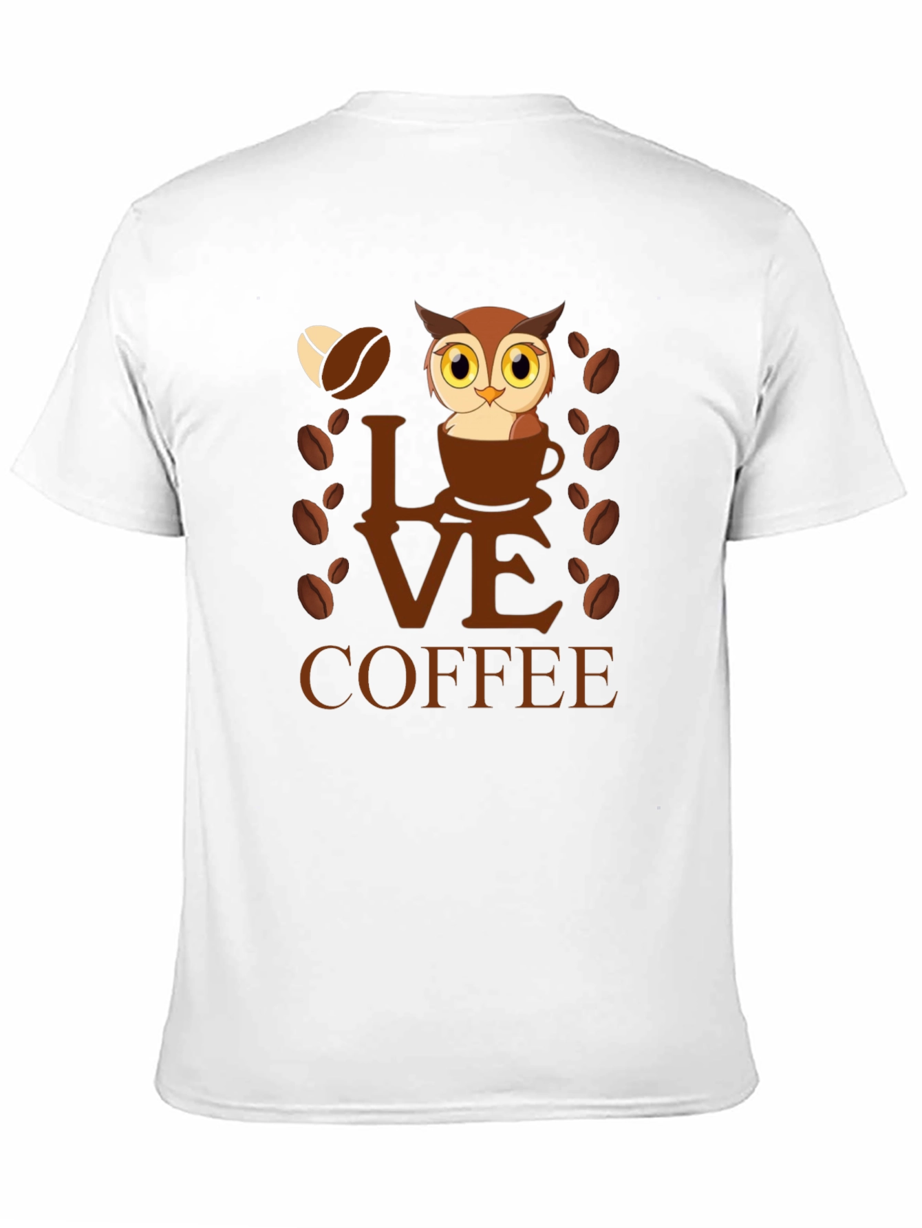 Owl Love Coffee Graphic T-Shirt