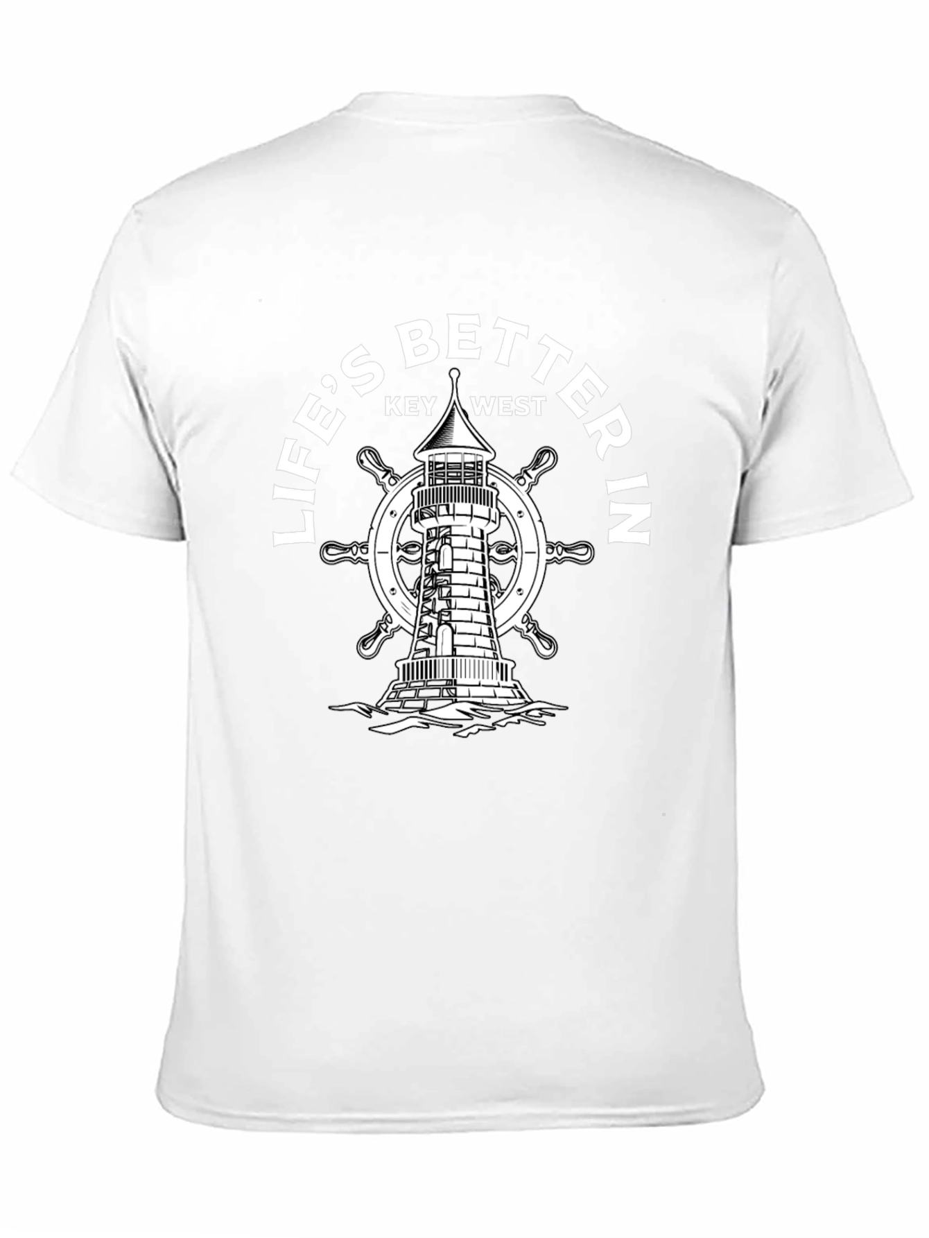 Lifes Better In Key West Lighthouse Black T-Shirt