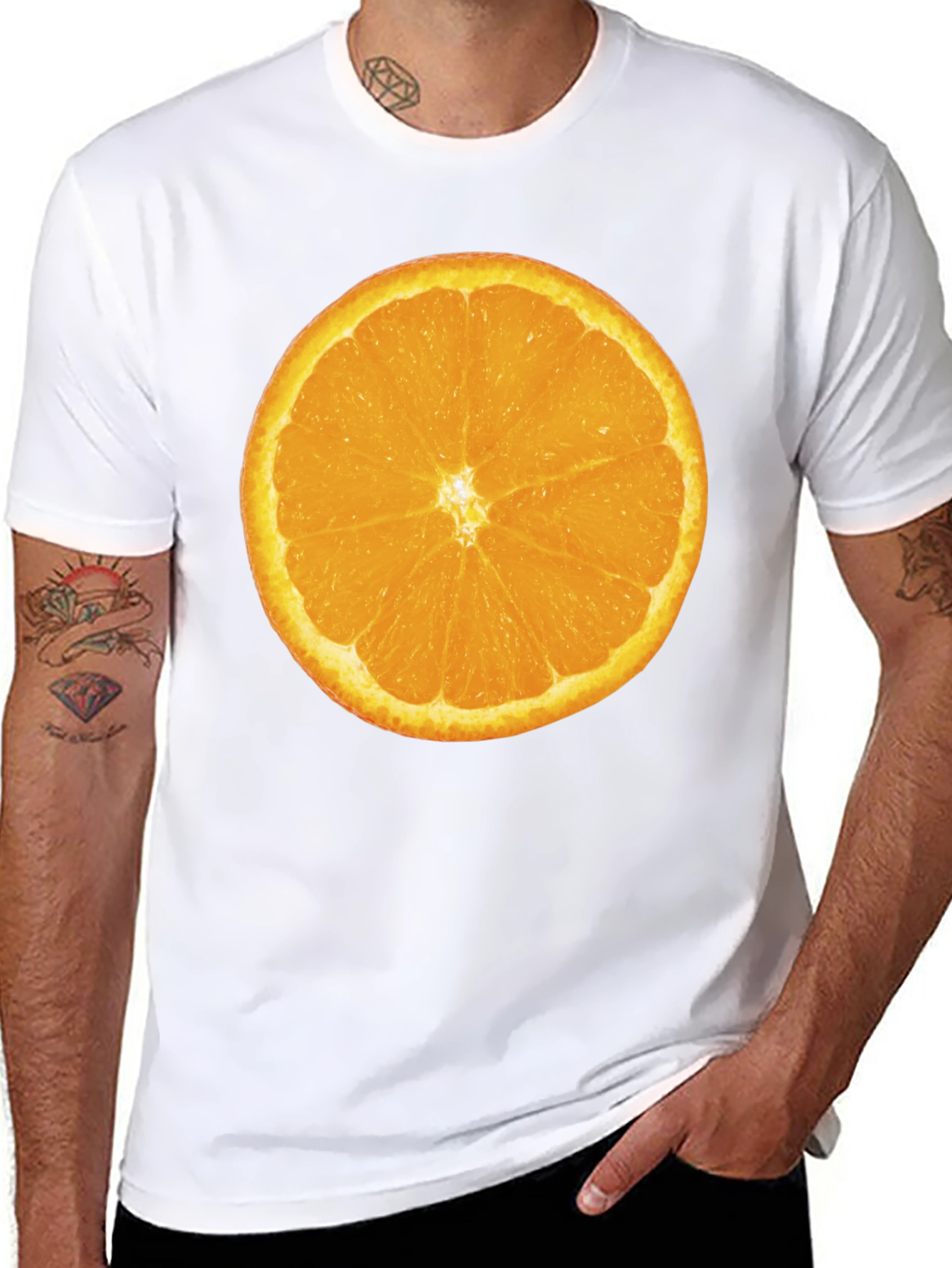Orange Slice Graphic Tee - Mens Black T-Shirt