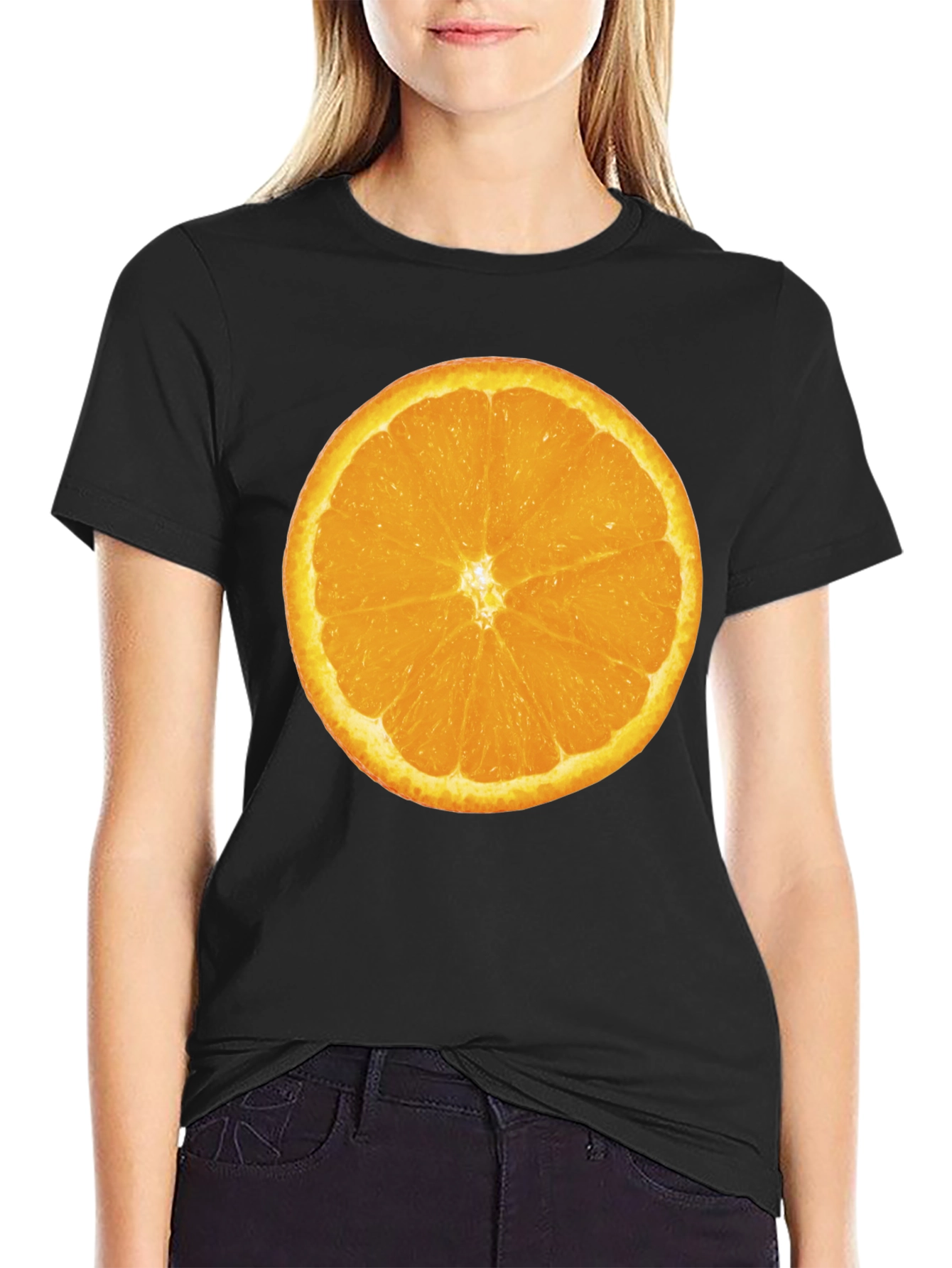 Orange Slice Graphic Tee - Mens Black T-Shirt