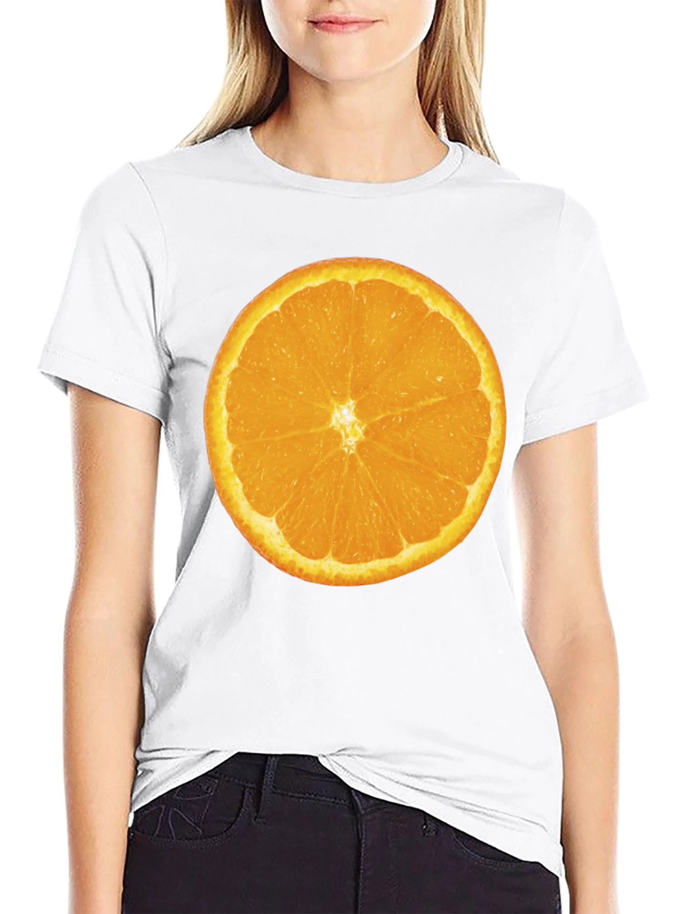Orange Slice Graphic Tee - Mens Black T-Shirt