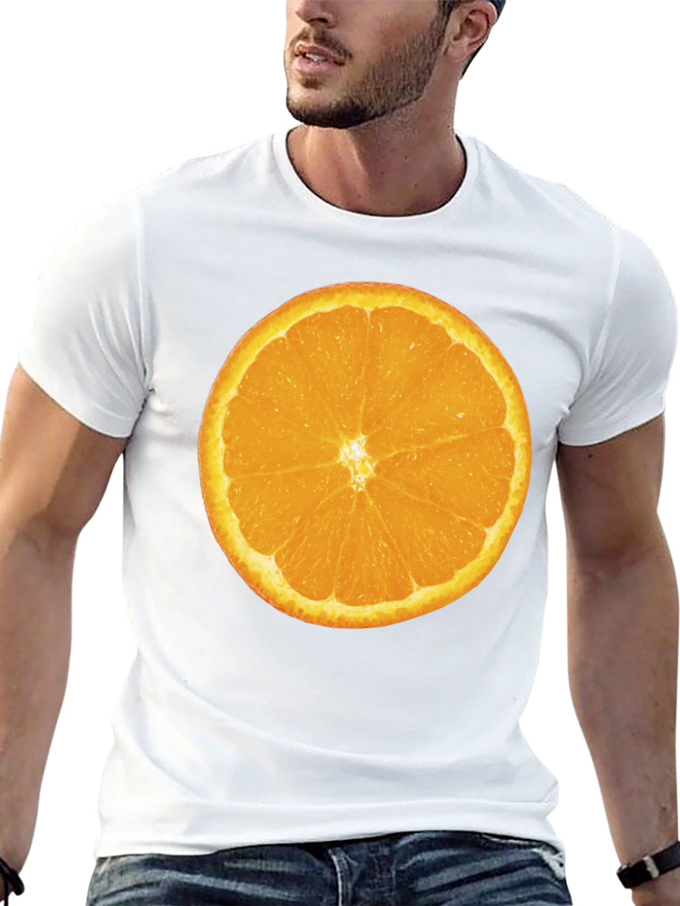 Orange Slice Graphic Tee - Mens Black T-Shirt