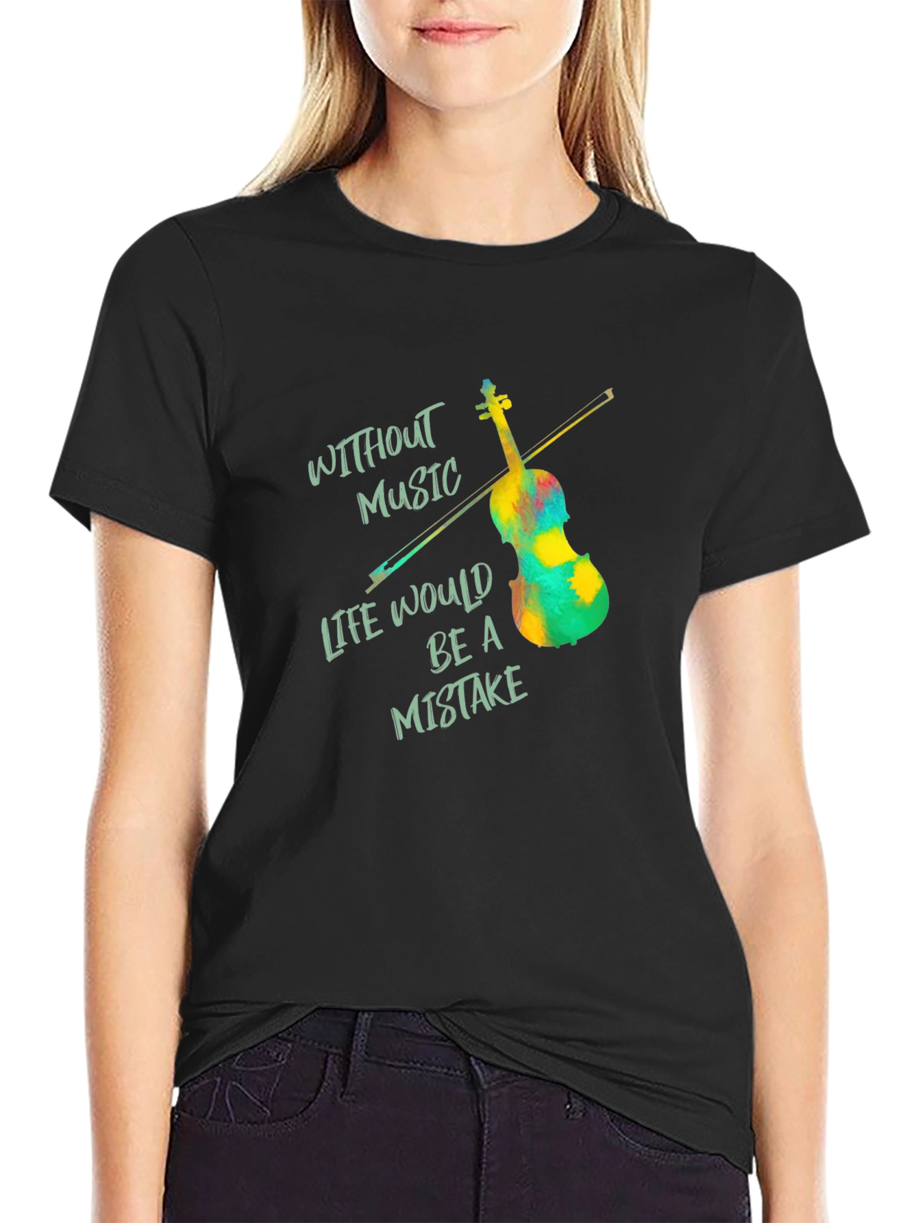 Music Lover T-Shirt - Violin Graphic Tee