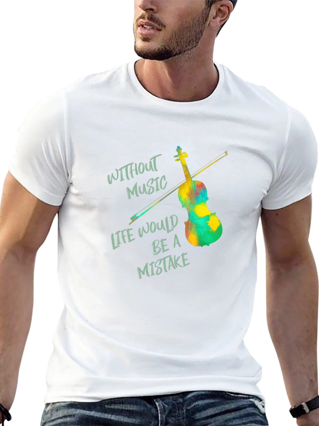 Music Lover T-Shirt - Violin Graphic Tee