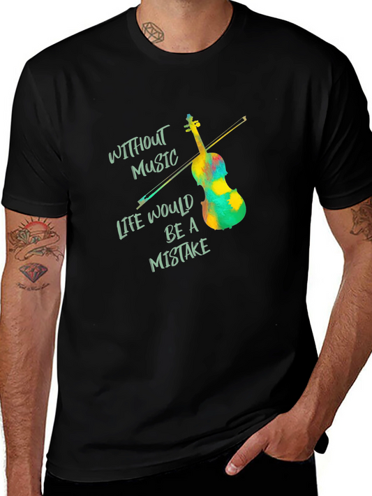 Music Lover T-Shirt - Violin Graphic Tee
