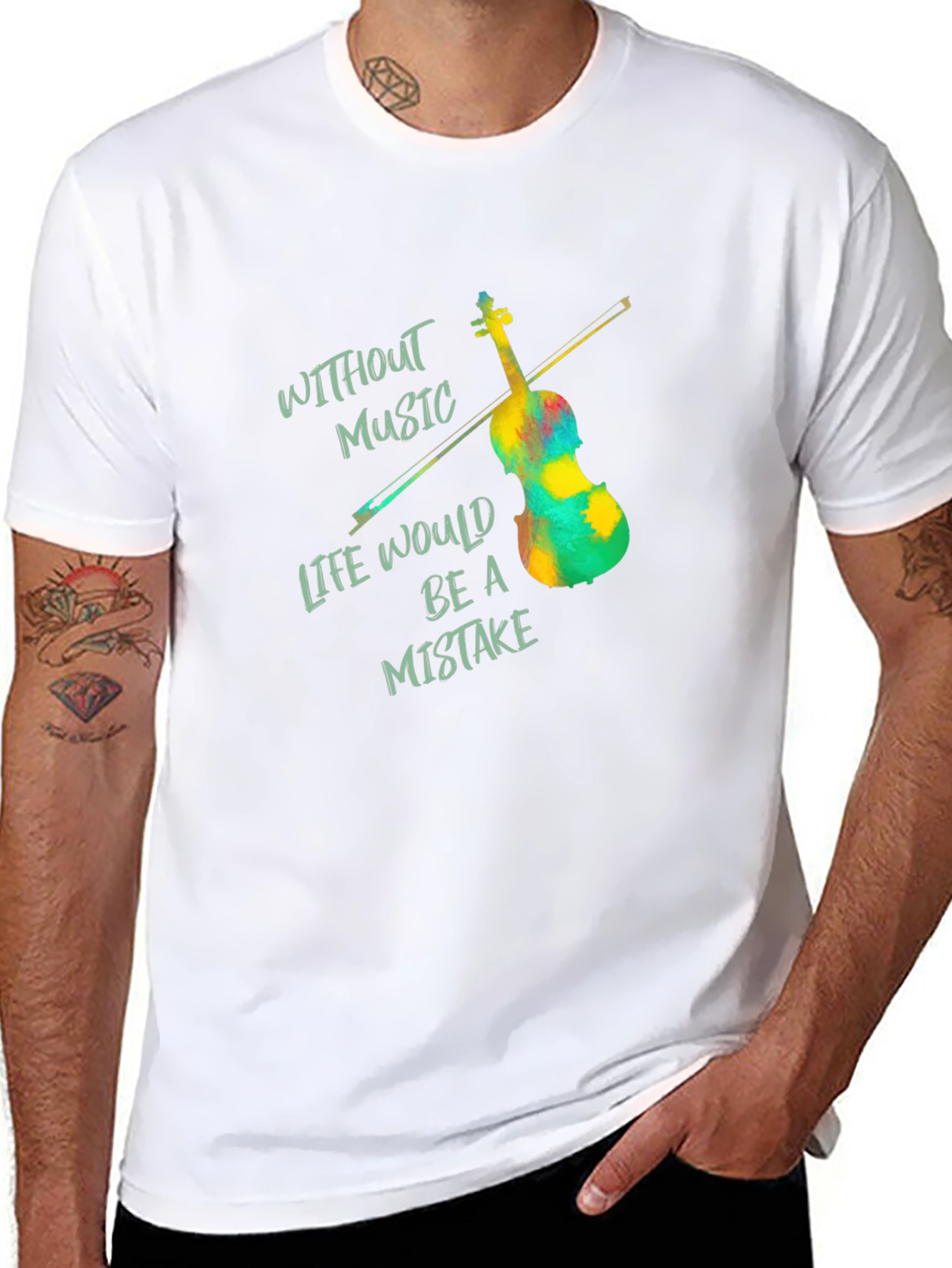 Music Lover T-Shirt - Violin Graphic Tee