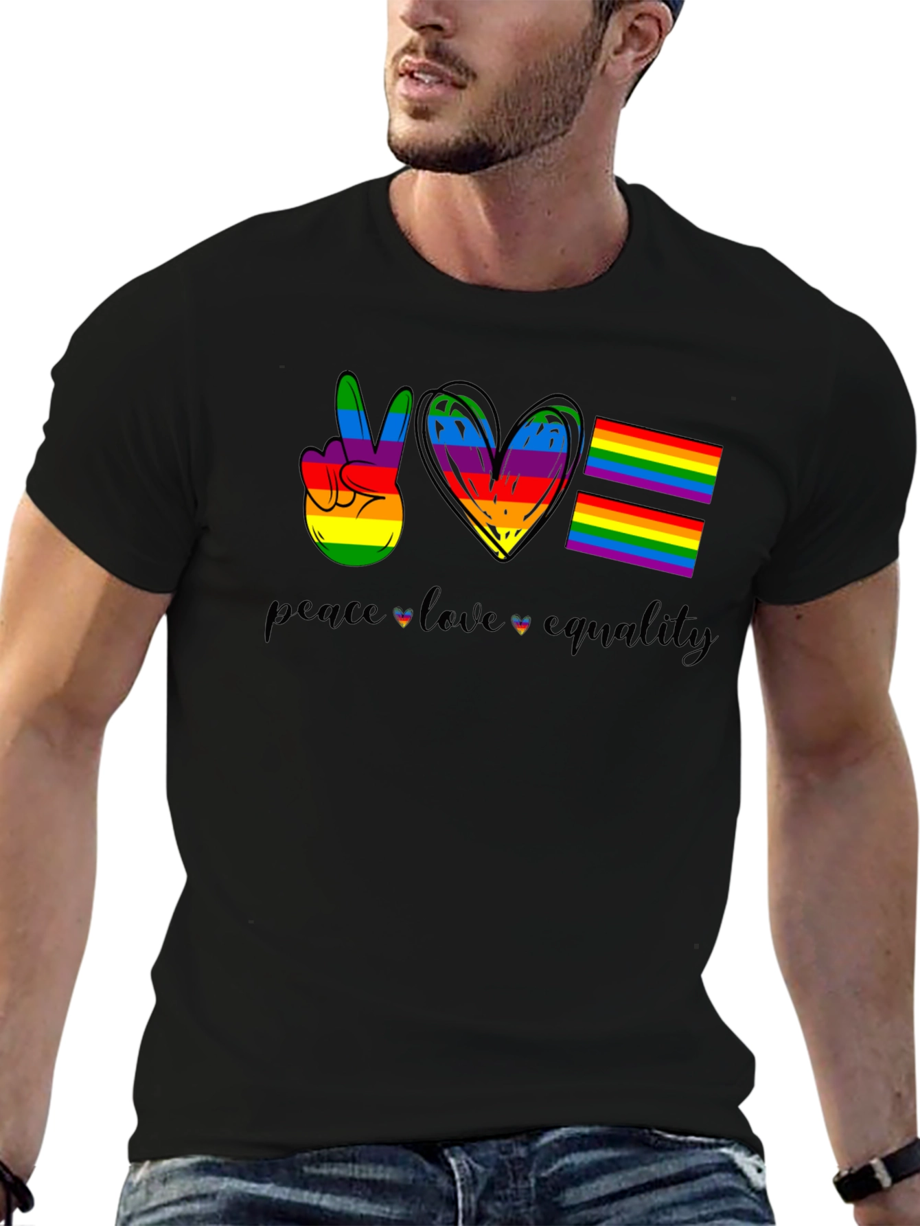 Peace Love Equality LGBTQ+ Pride T-Shirt
