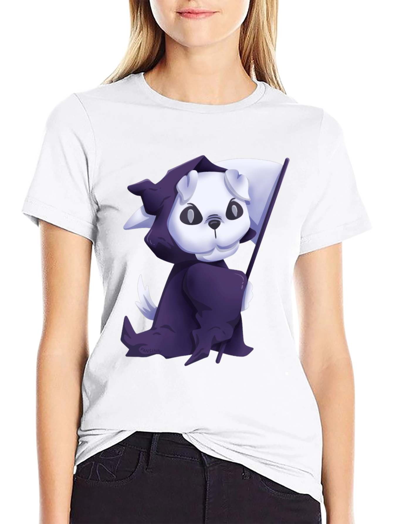 Grim Reaper Puppy T-Shirt - Cute and Spooky