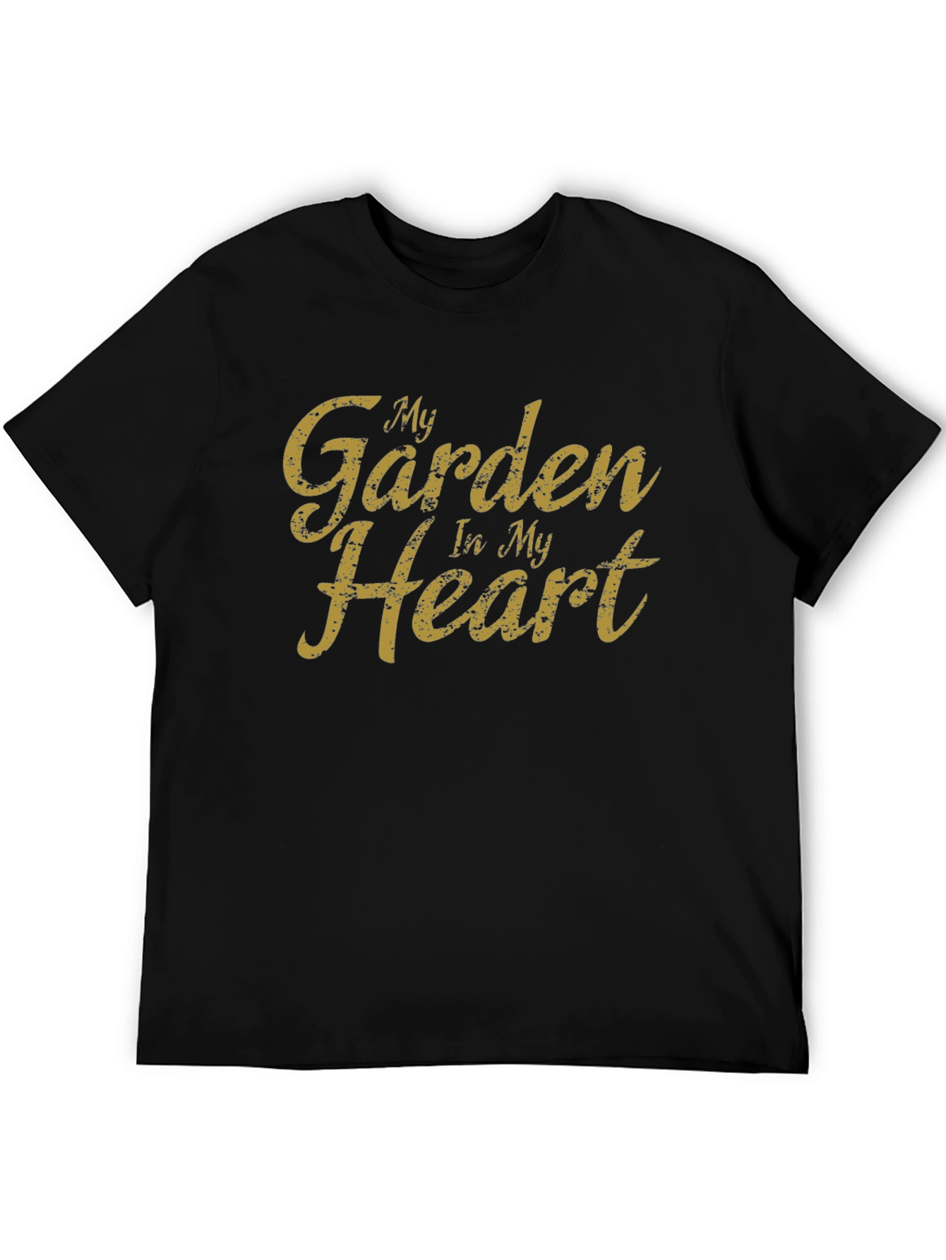 My Garden In My Heart Black T-Shirt