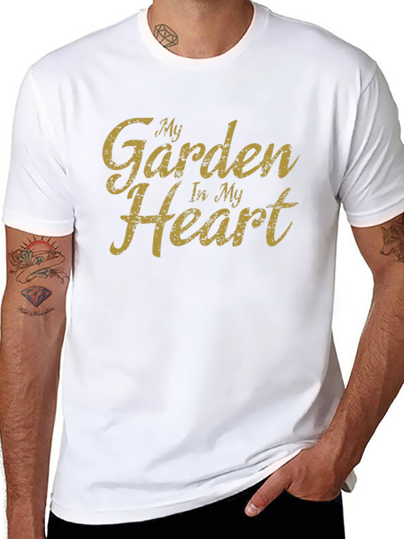 My Garden In My Heart Black T-Shirt