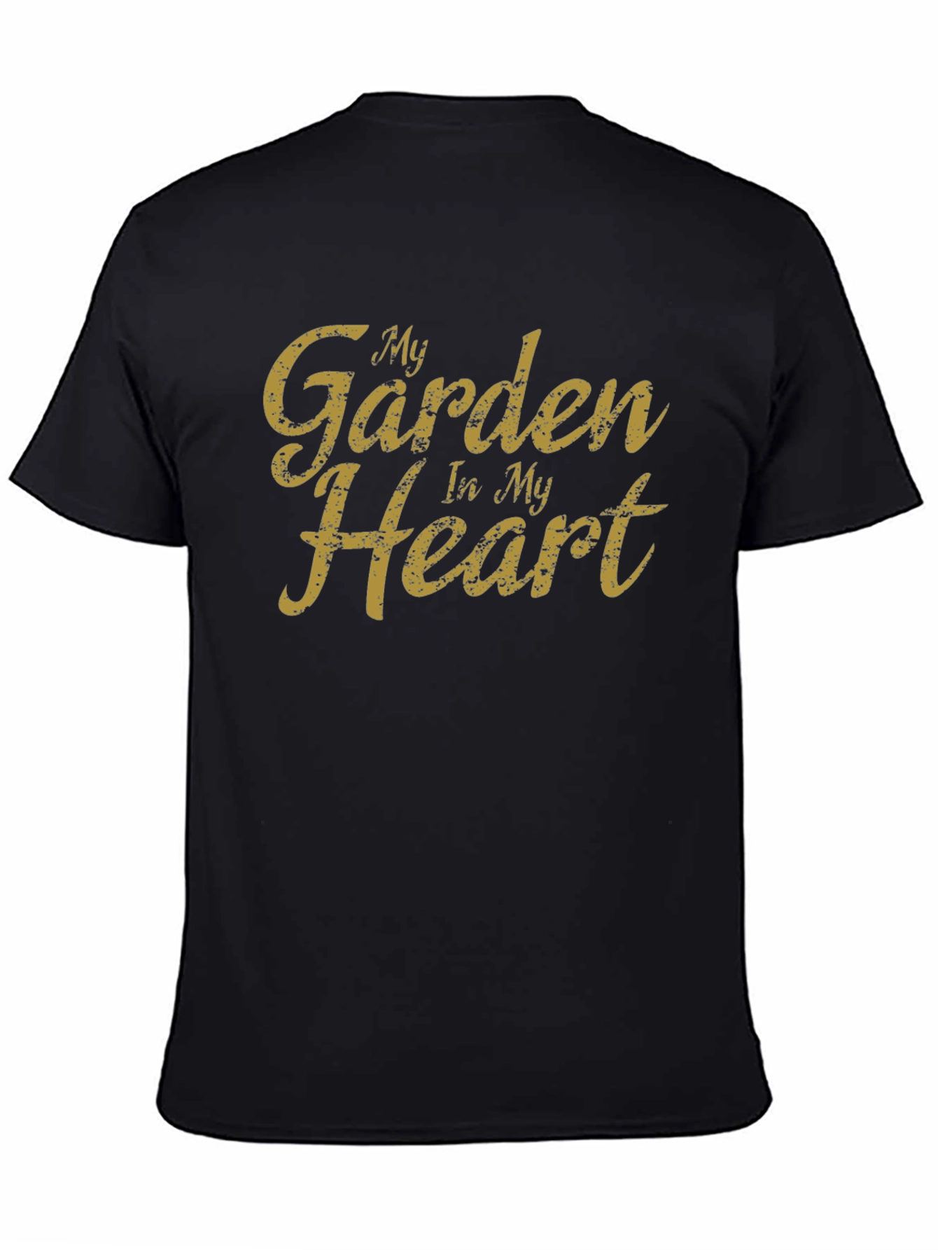 My Garden In My Heart Black T-Shirt
