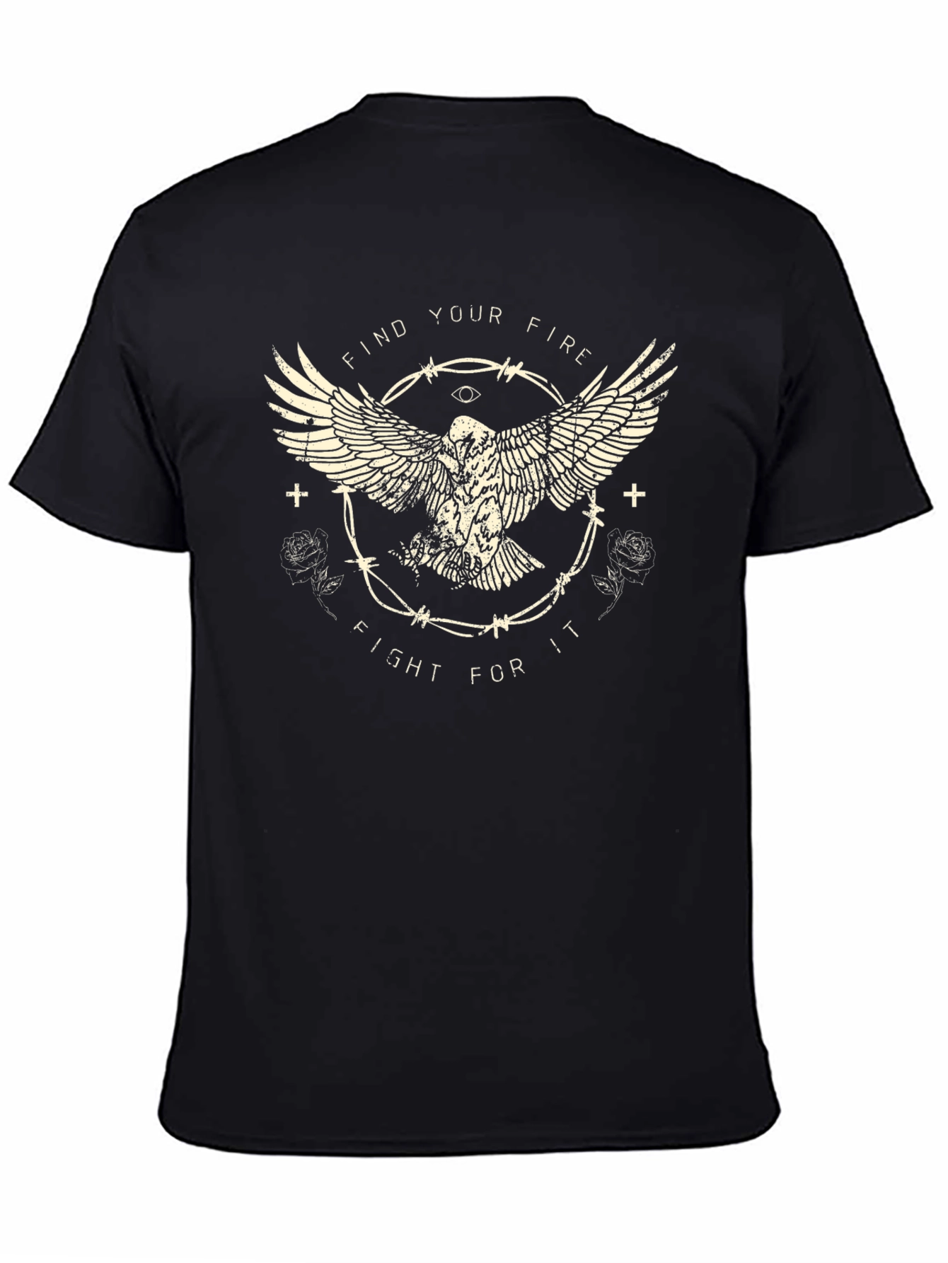 Mens Black Graphic Tee - Find Your Fire