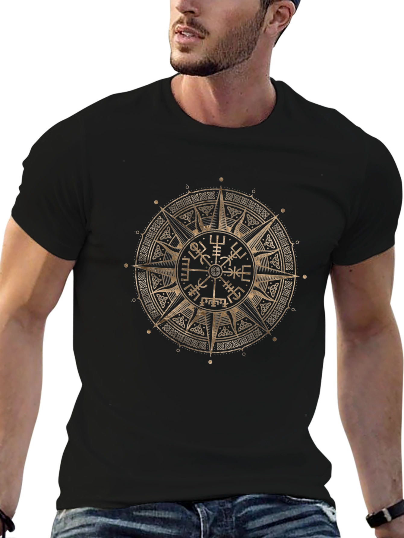 Vegvisir Compass T-Shirt - Viking Symbol