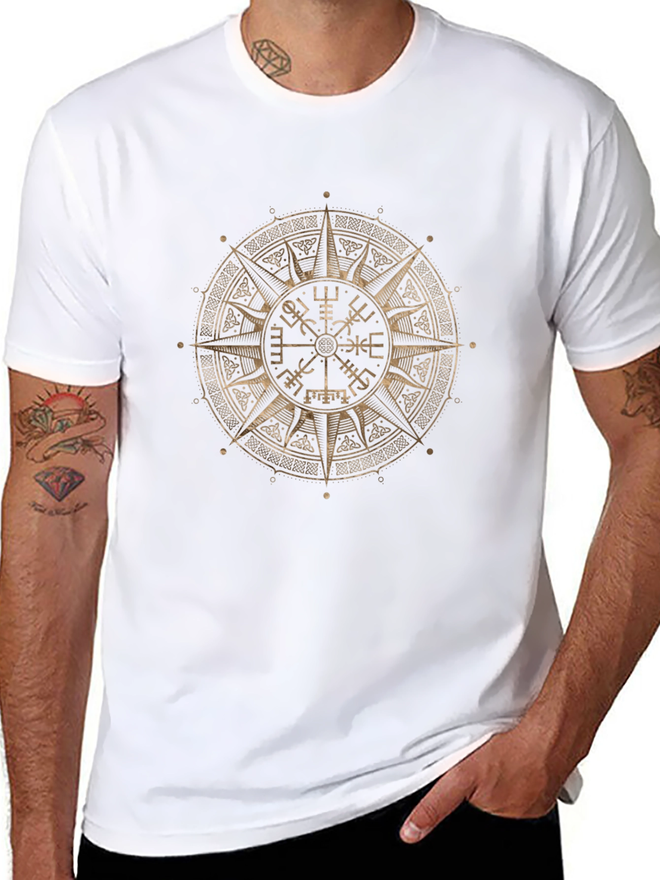 Vegvisir Compass T-Shirt - Viking Symbol