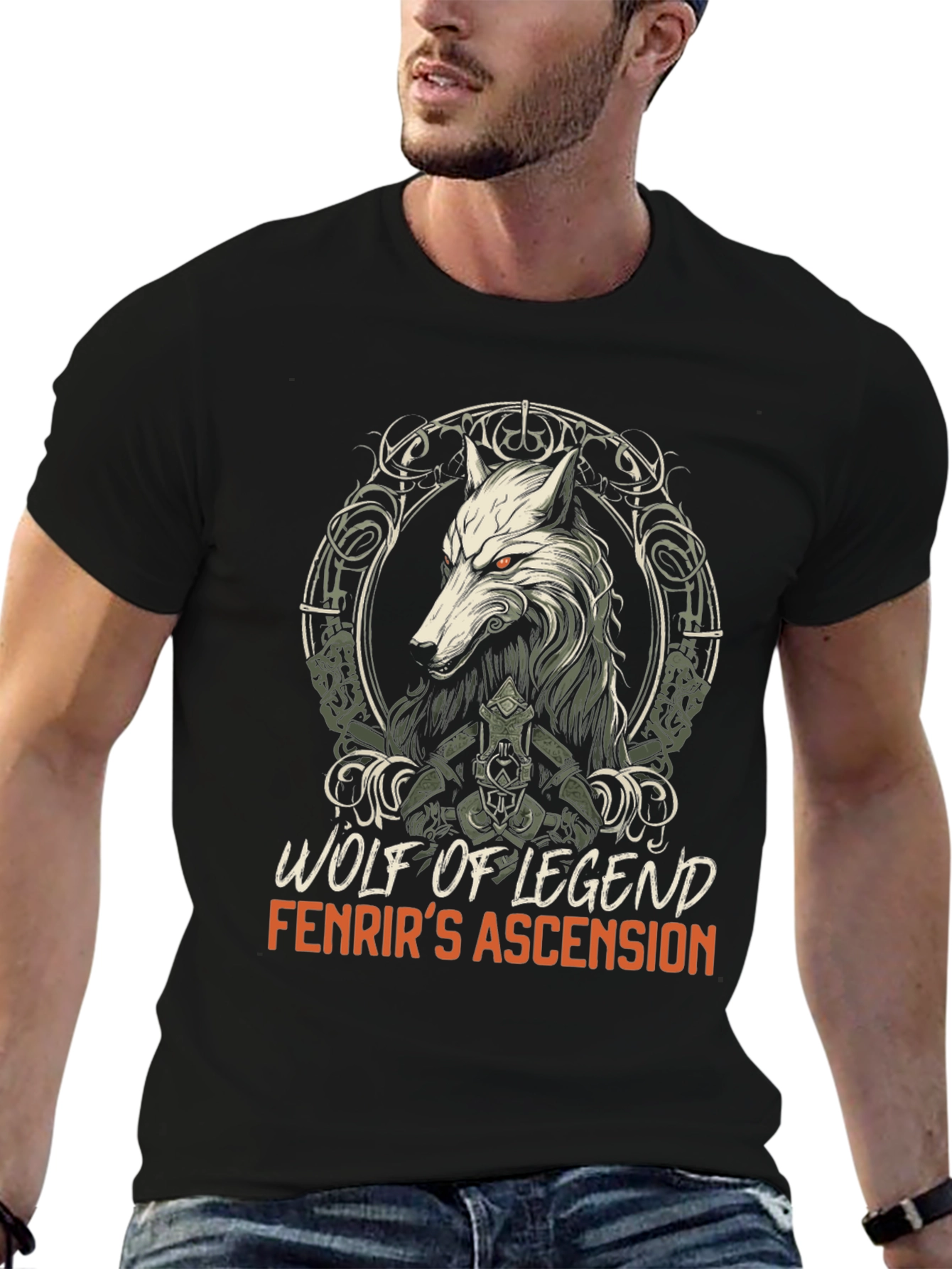 Wolf of Legend Graphic T-Shirt - Fenrirs Ascension