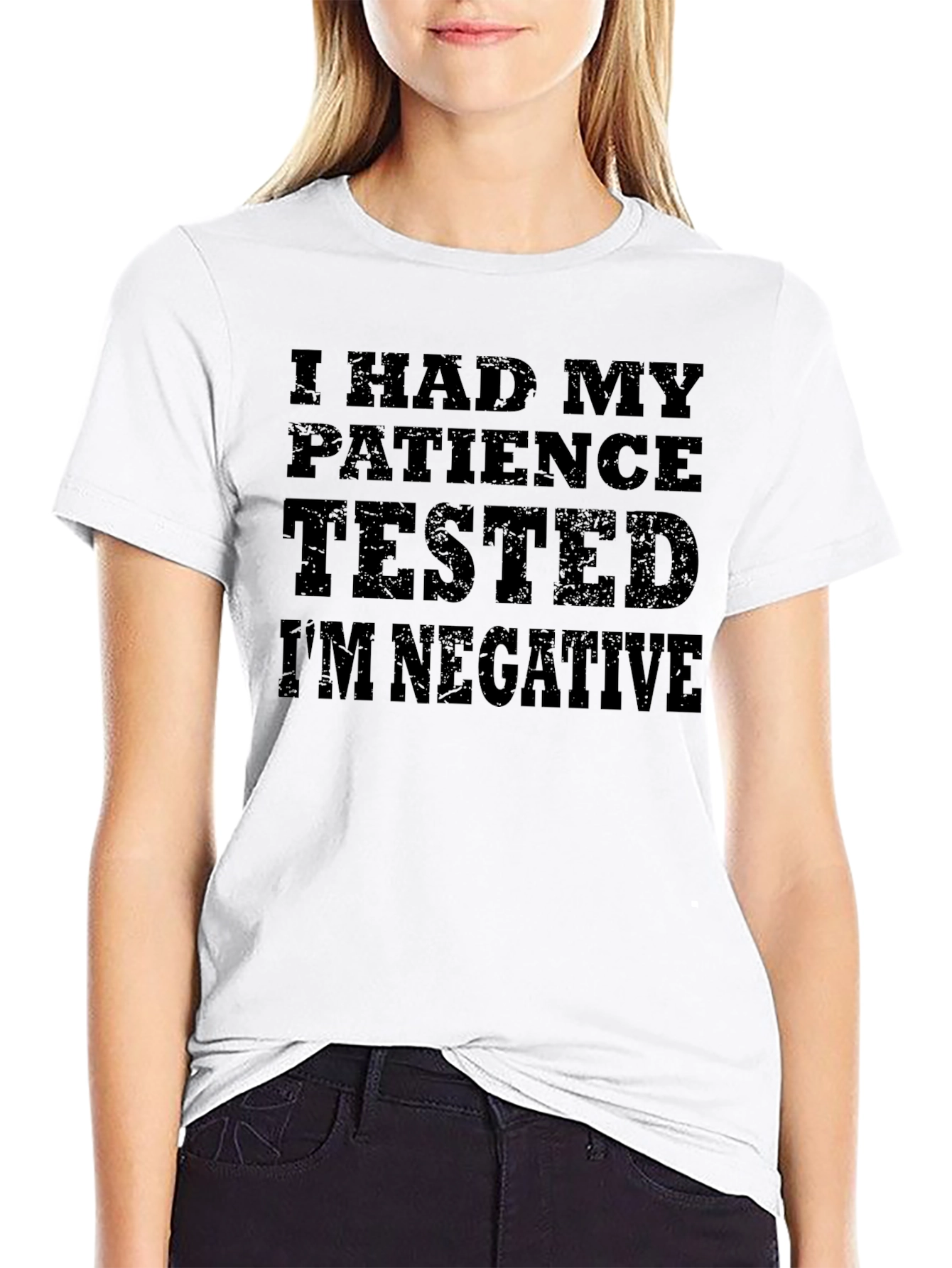 Patience Tested Im Negative - Funny Mens T-Shirt