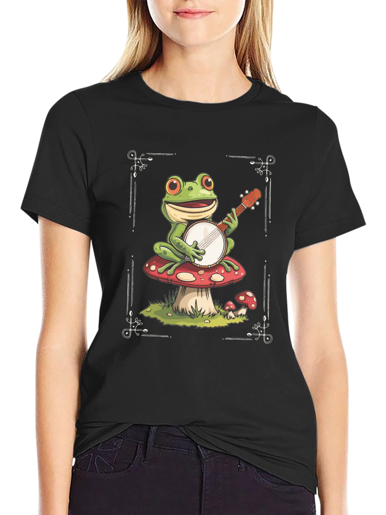 Frog on Mushroom T-Shirt