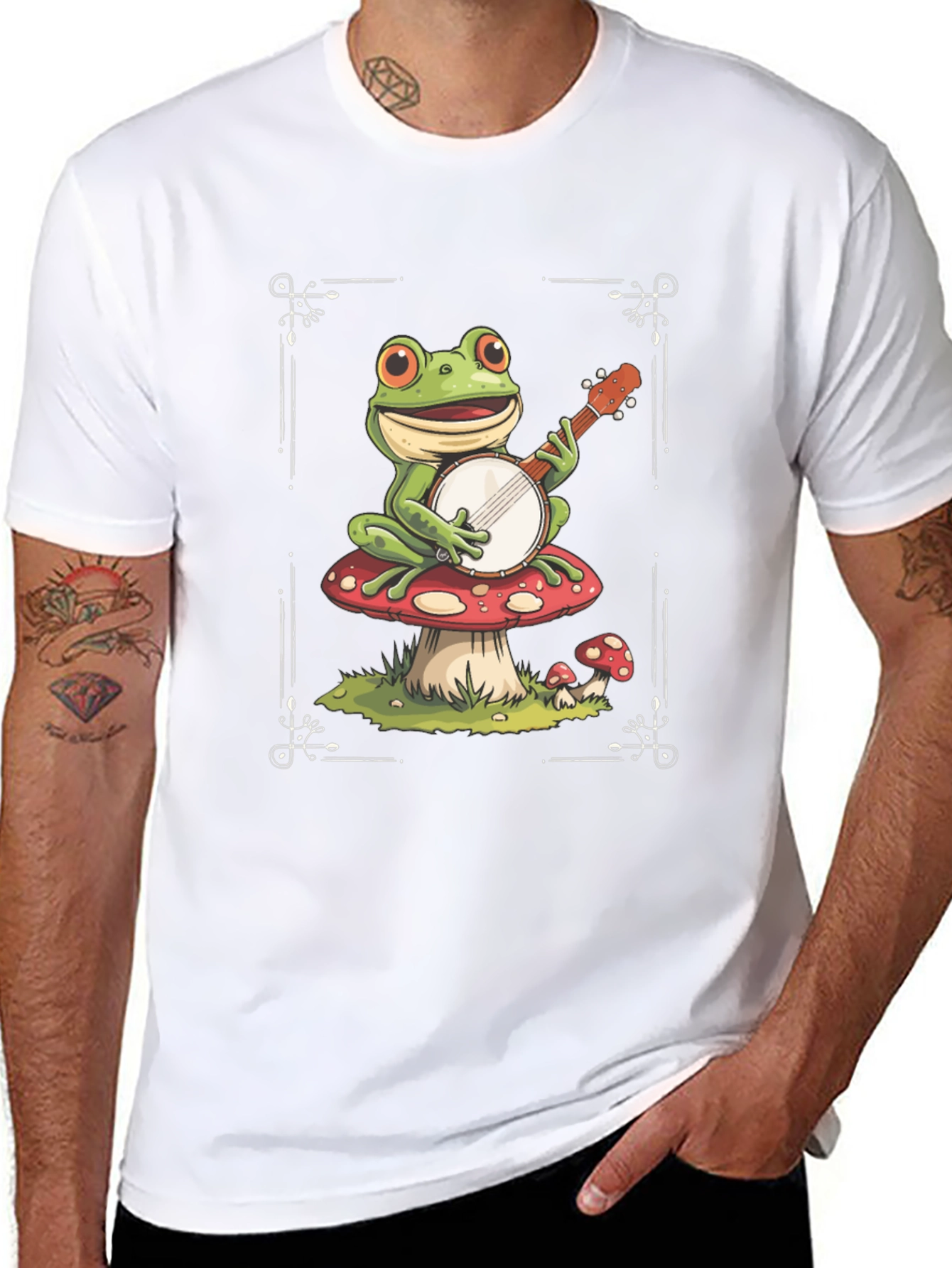 Frog on Mushroom T-Shirt
