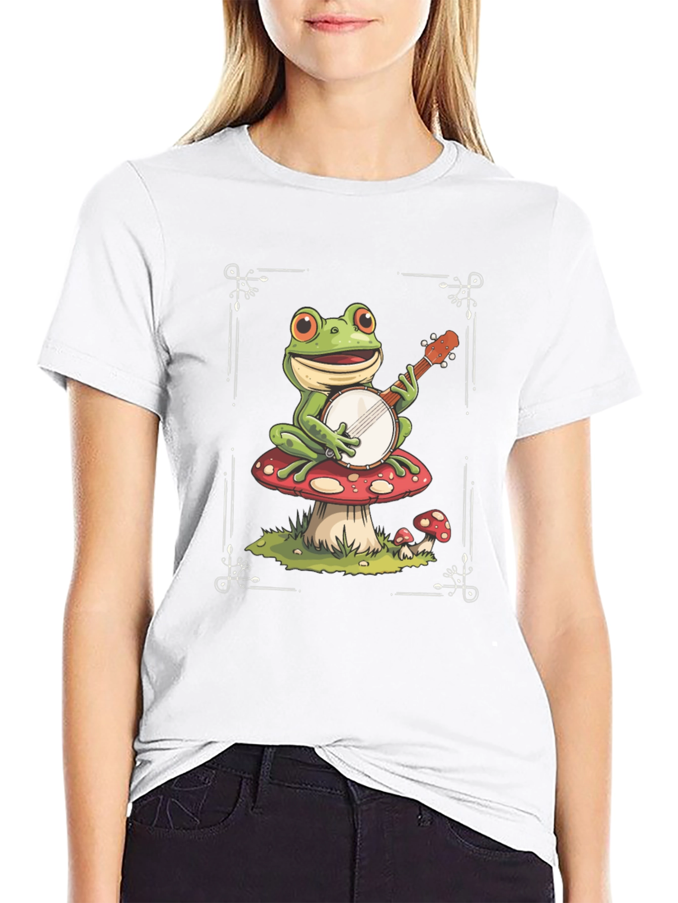 Frog on Mushroom T-Shirt